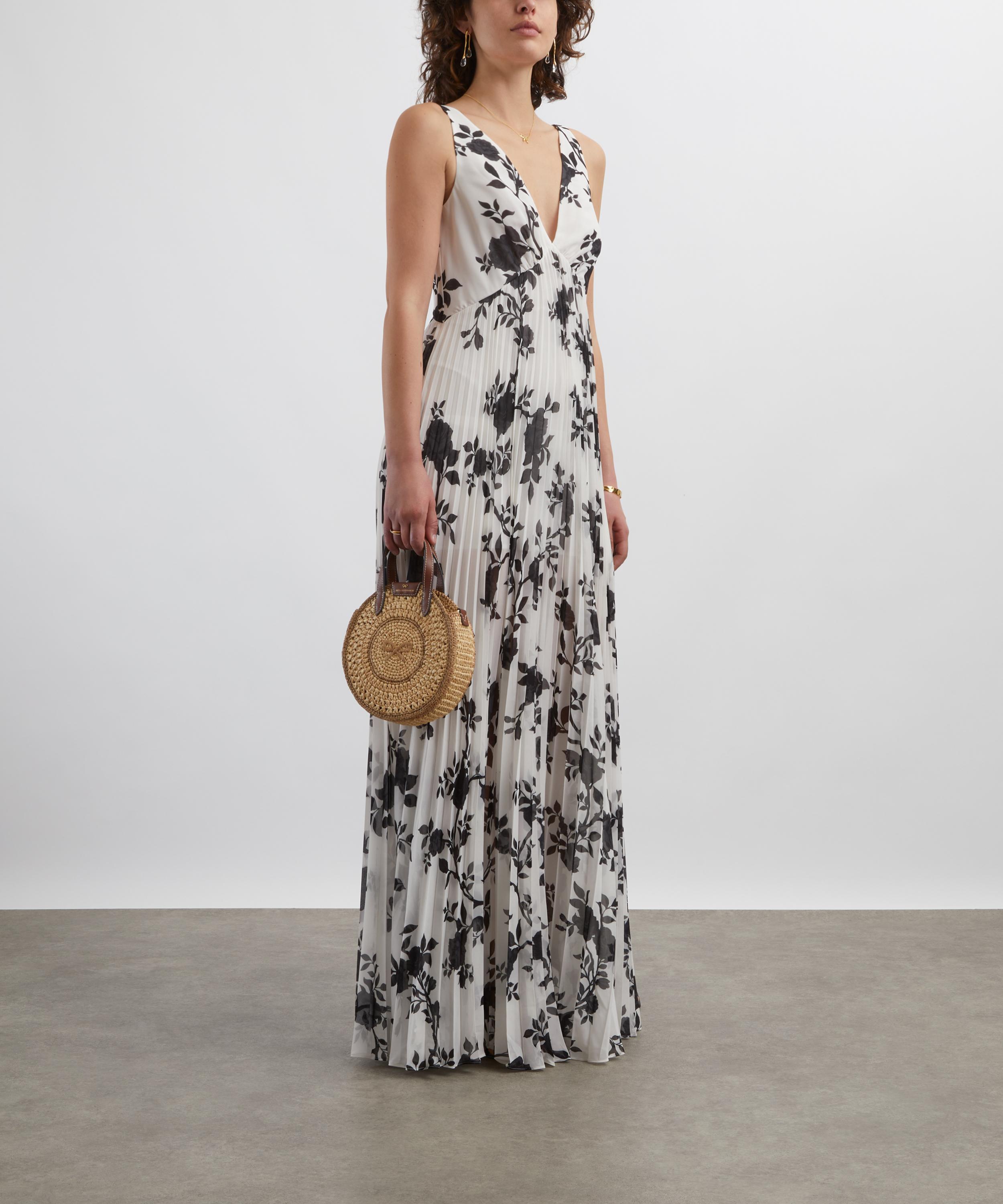 Self-Portrait - Floral Print Chiffon Maxi Dress image number 1