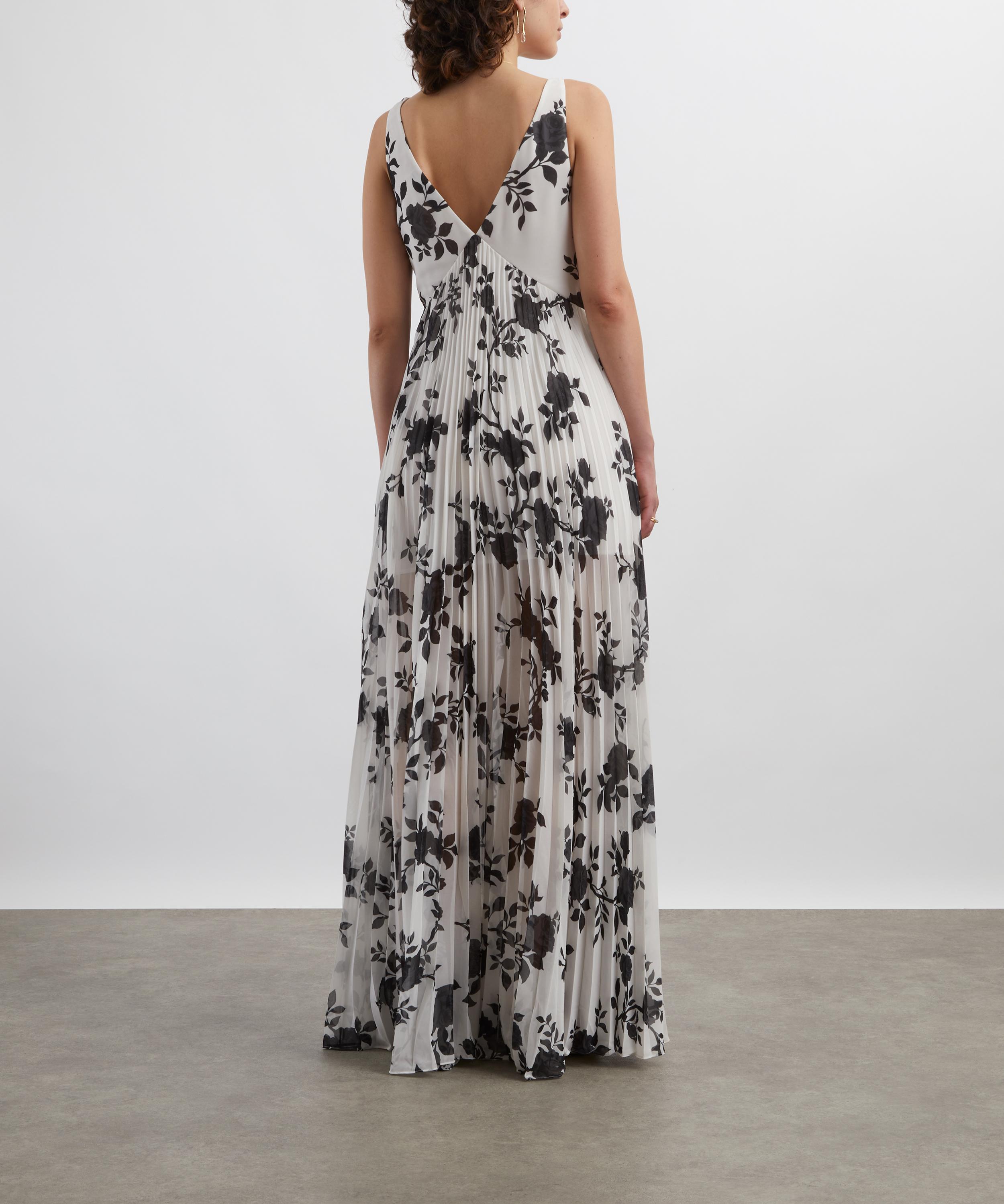 Self-Portrait - Floral Print Chiffon Maxi Dress image number 3