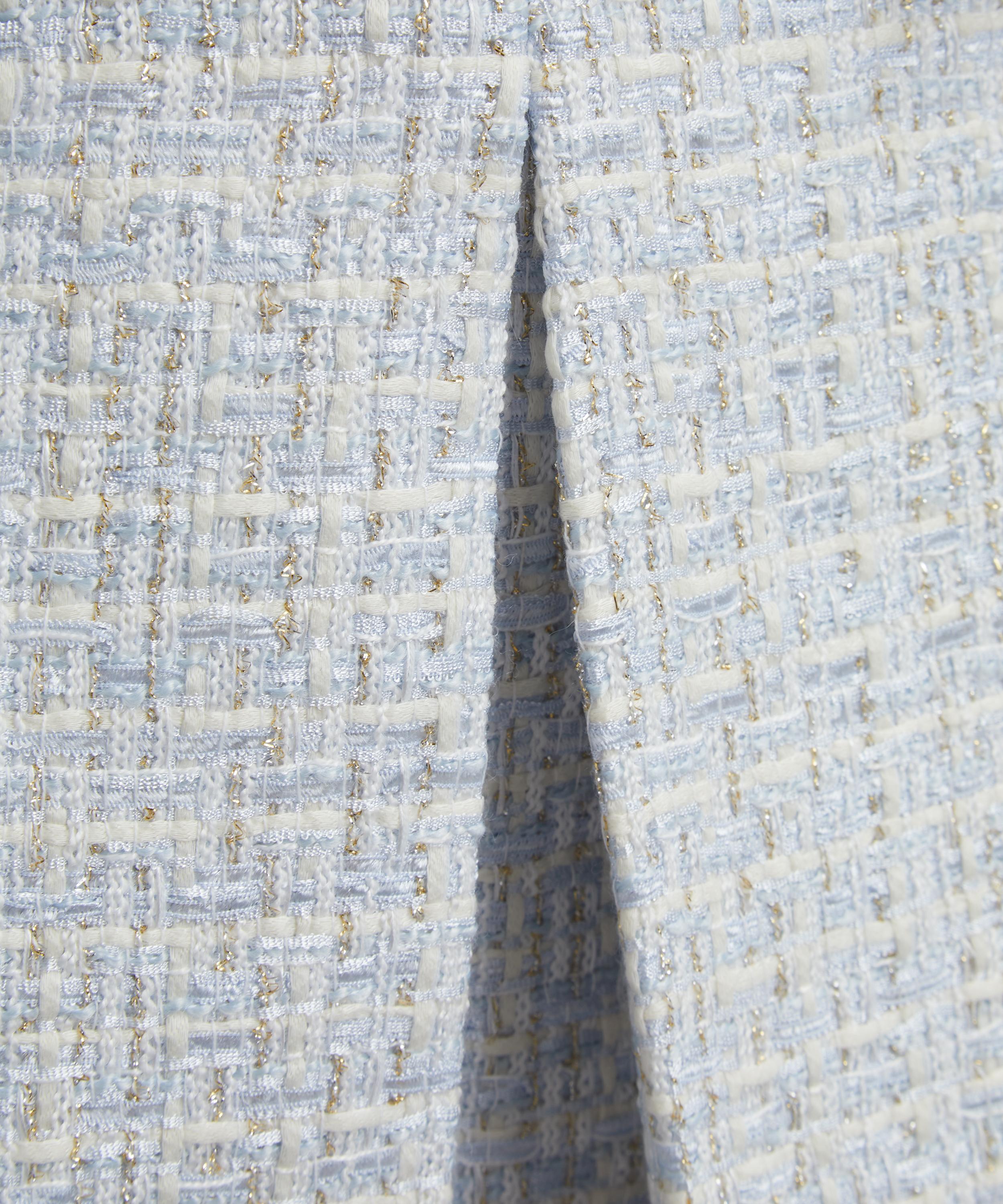 Self-Portrait - Blue Boucle Mini Skirt image number 4