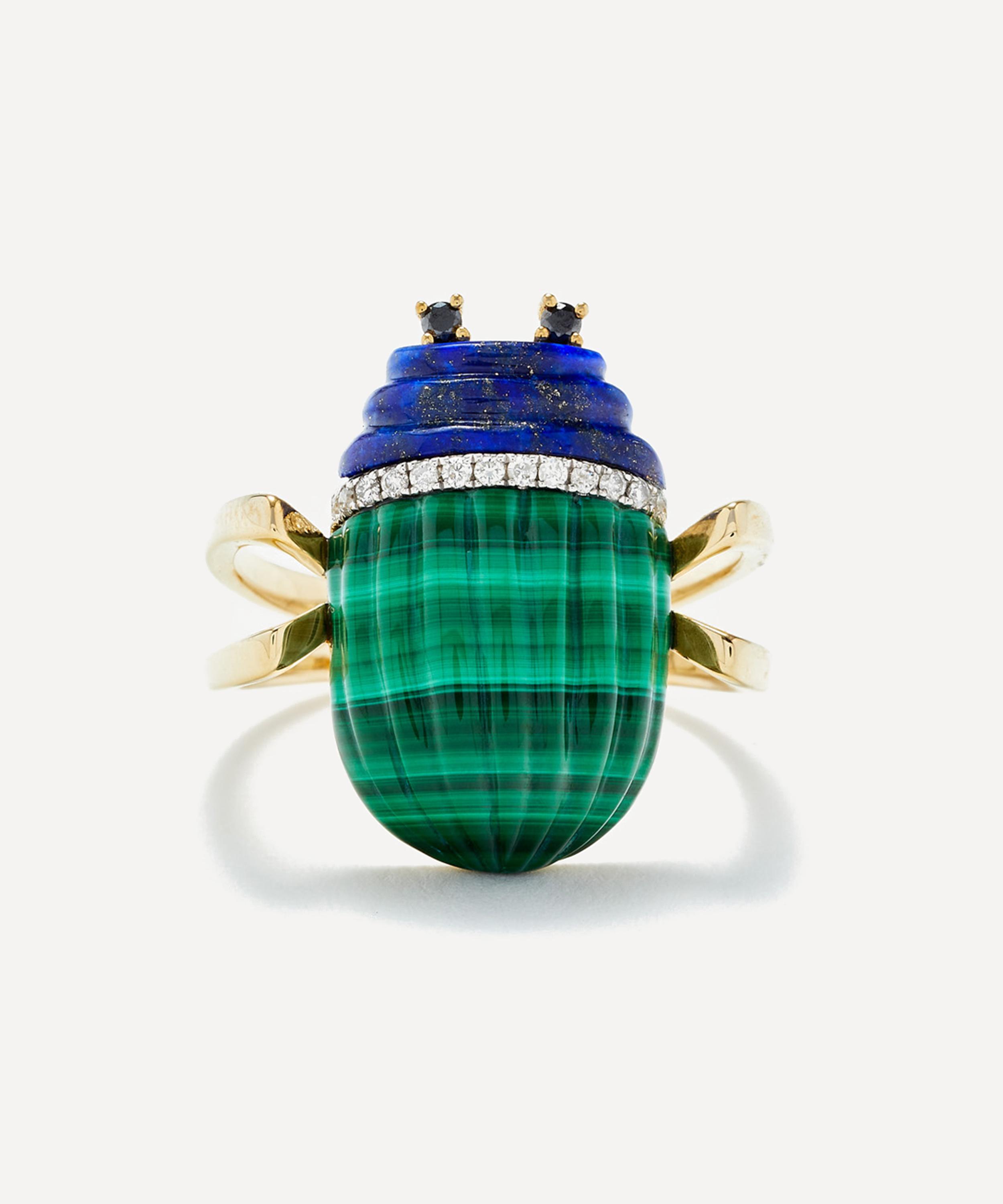 Yvonne Léon - 9ct Gold Scarab Ring image number 0