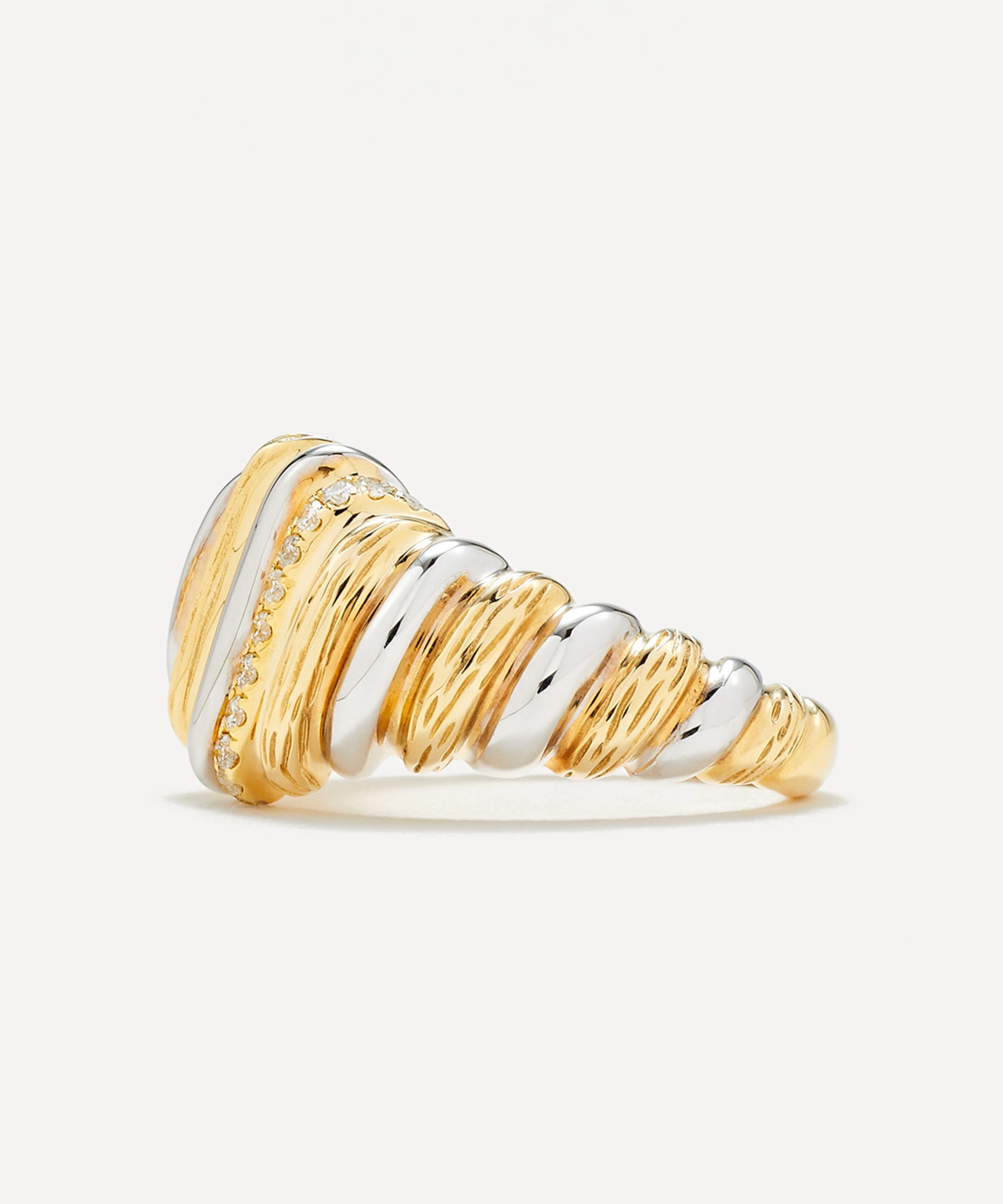 Yvonne Léon - 9ct Gold Wafer Signet Ring image number 2