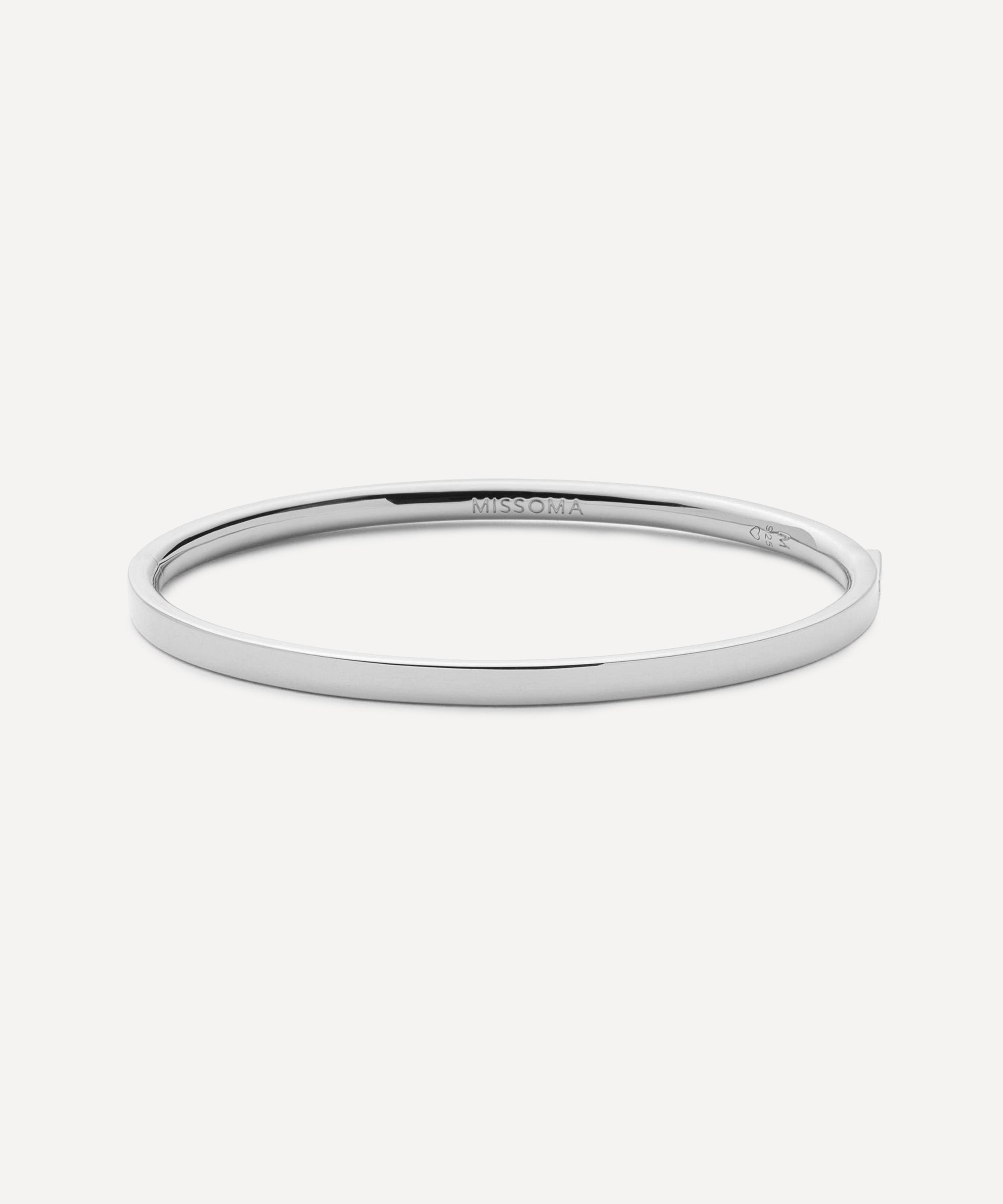 Missoma - Sterling Silver Classic Hinged Bangle Bracelet image number 0