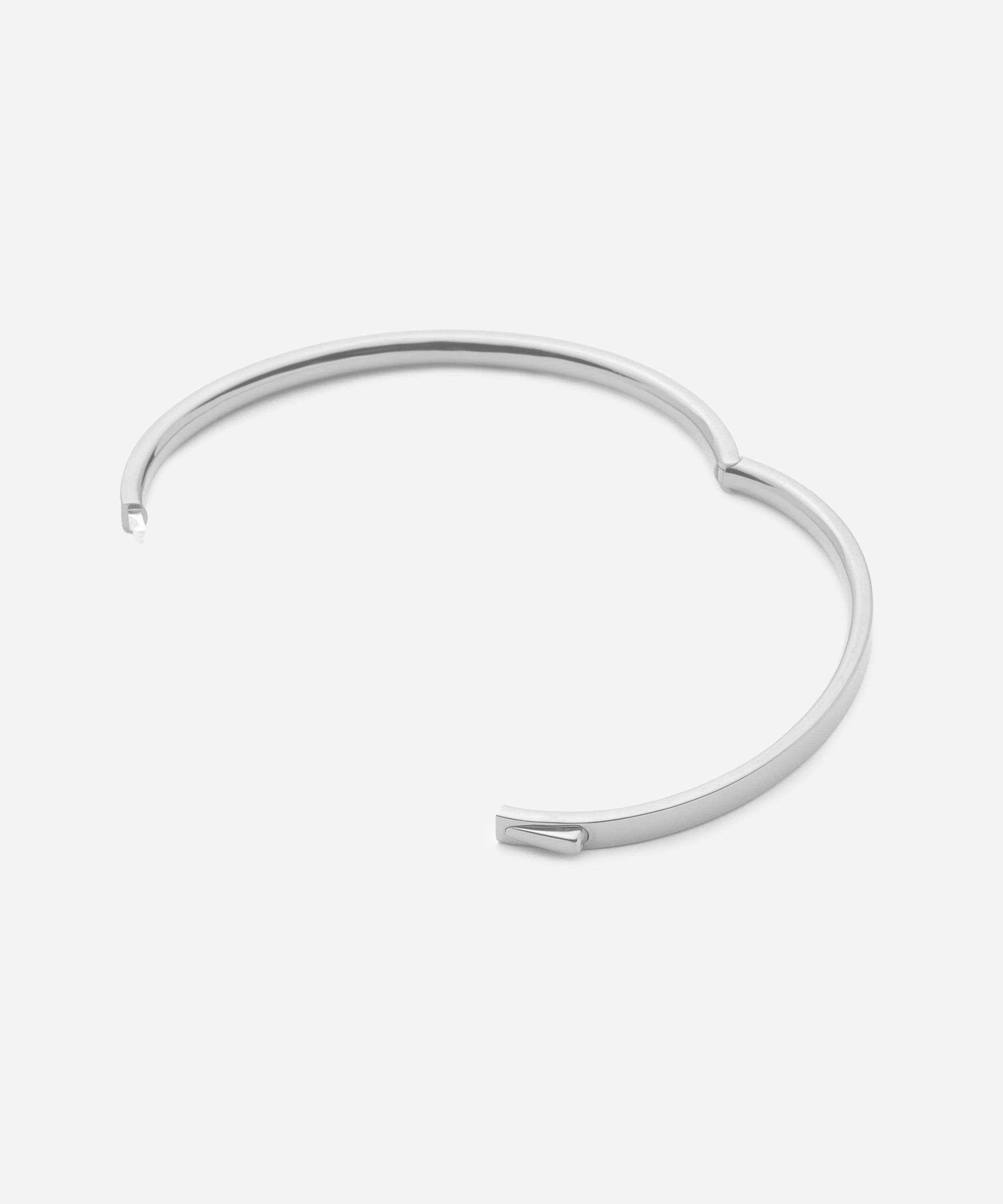 Missoma - Sterling Silver Classic Hinged Bangle Bracelet image number 2