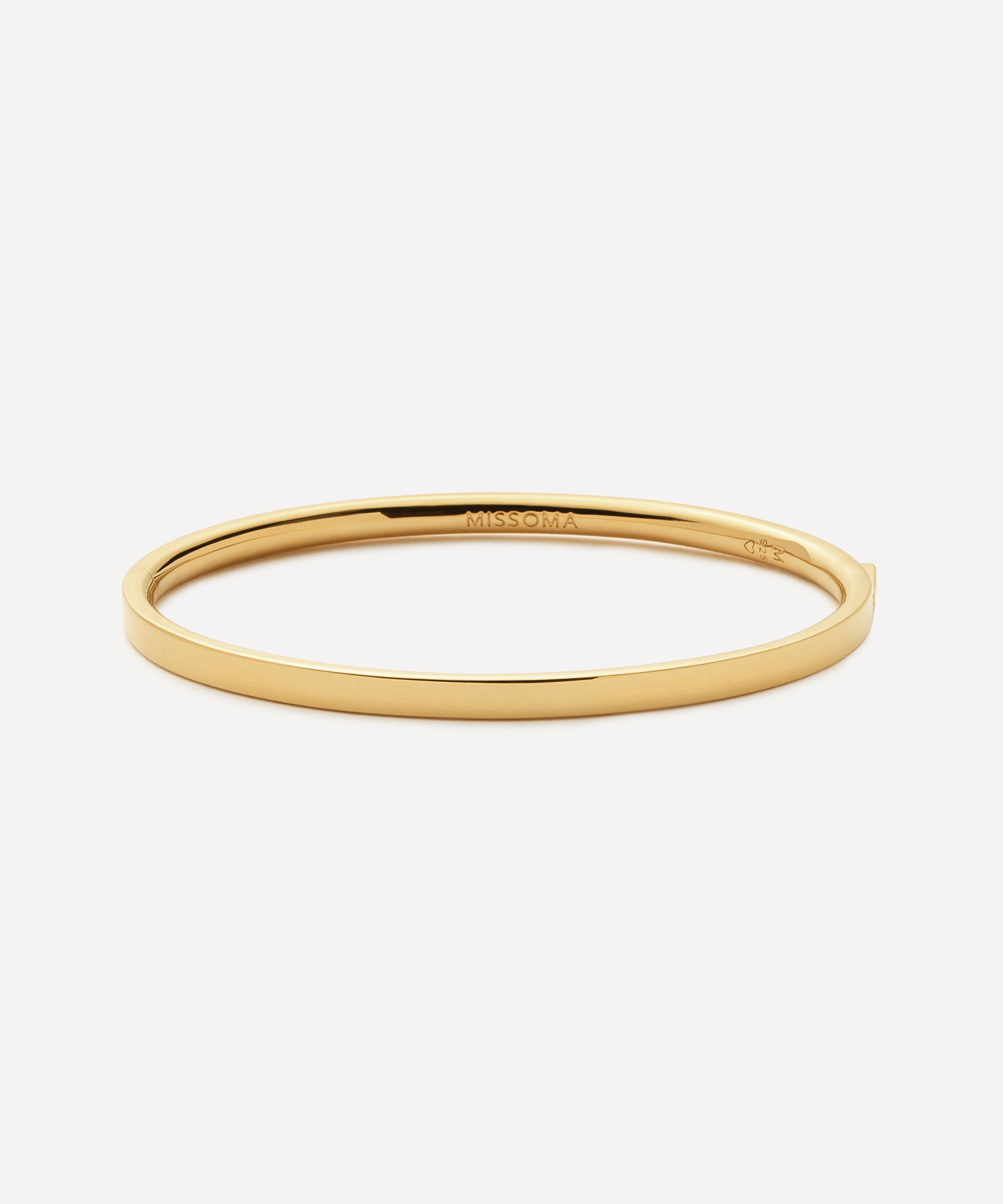 Missoma - 18ct Gold Vermeil Silver Classic Hinged Bangle Bracelet image number 0