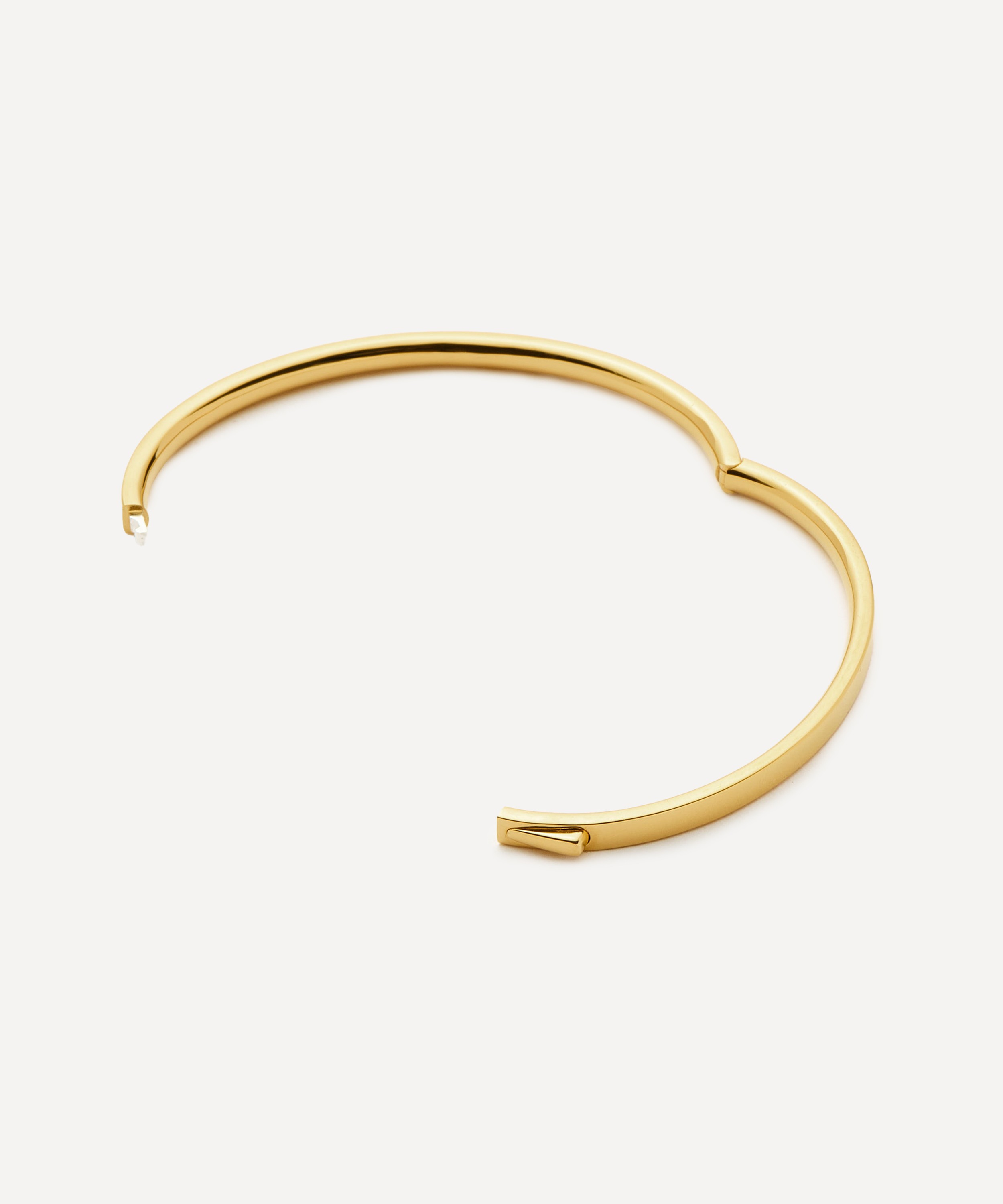 Missoma - 18ct Gold Vermeil Silver Classic Hinged Bangle Bracelet image number 2