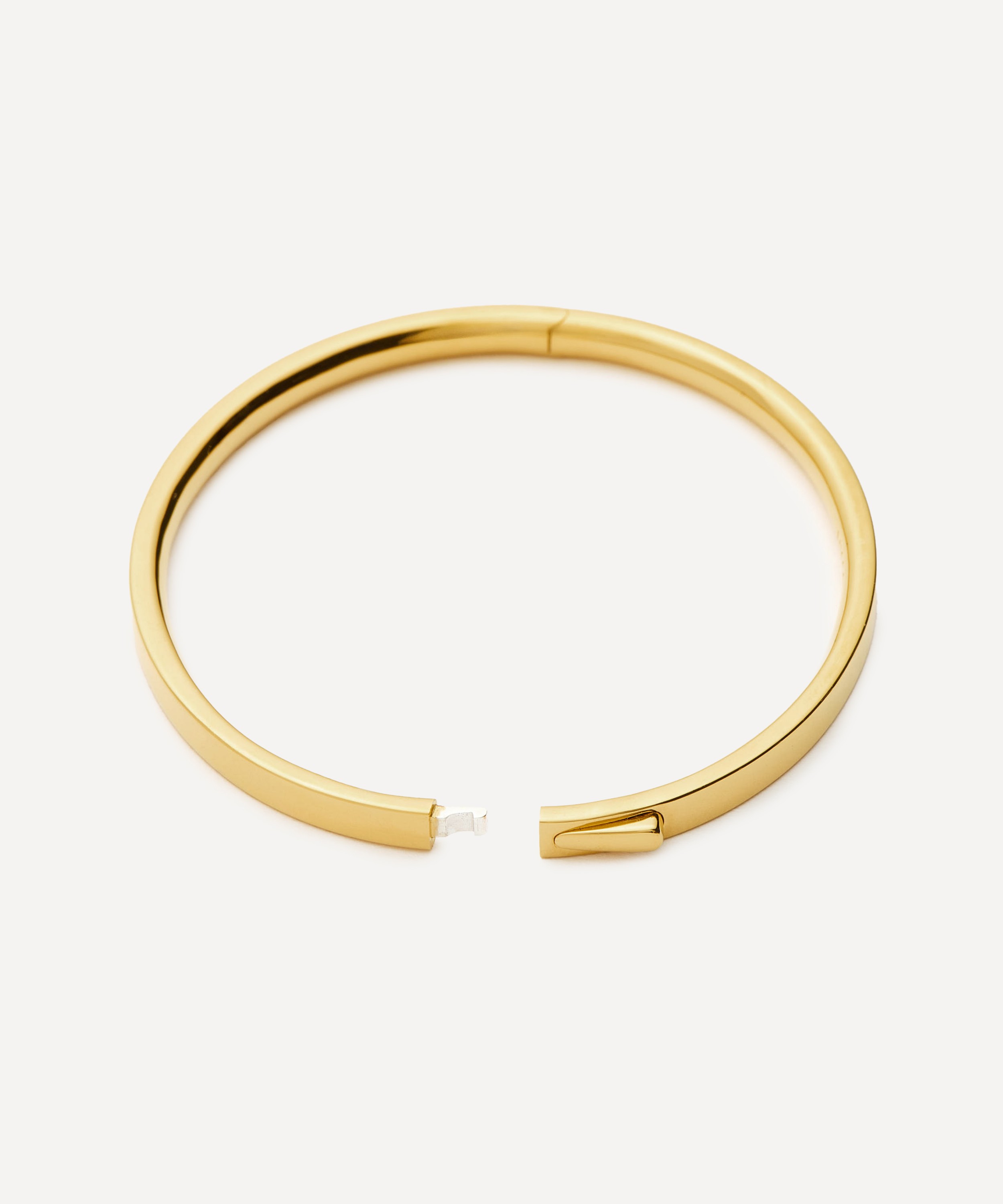 Missoma - 18ct Gold Vermeil Silver Classic Hinged Bangle Bracelet image number 3