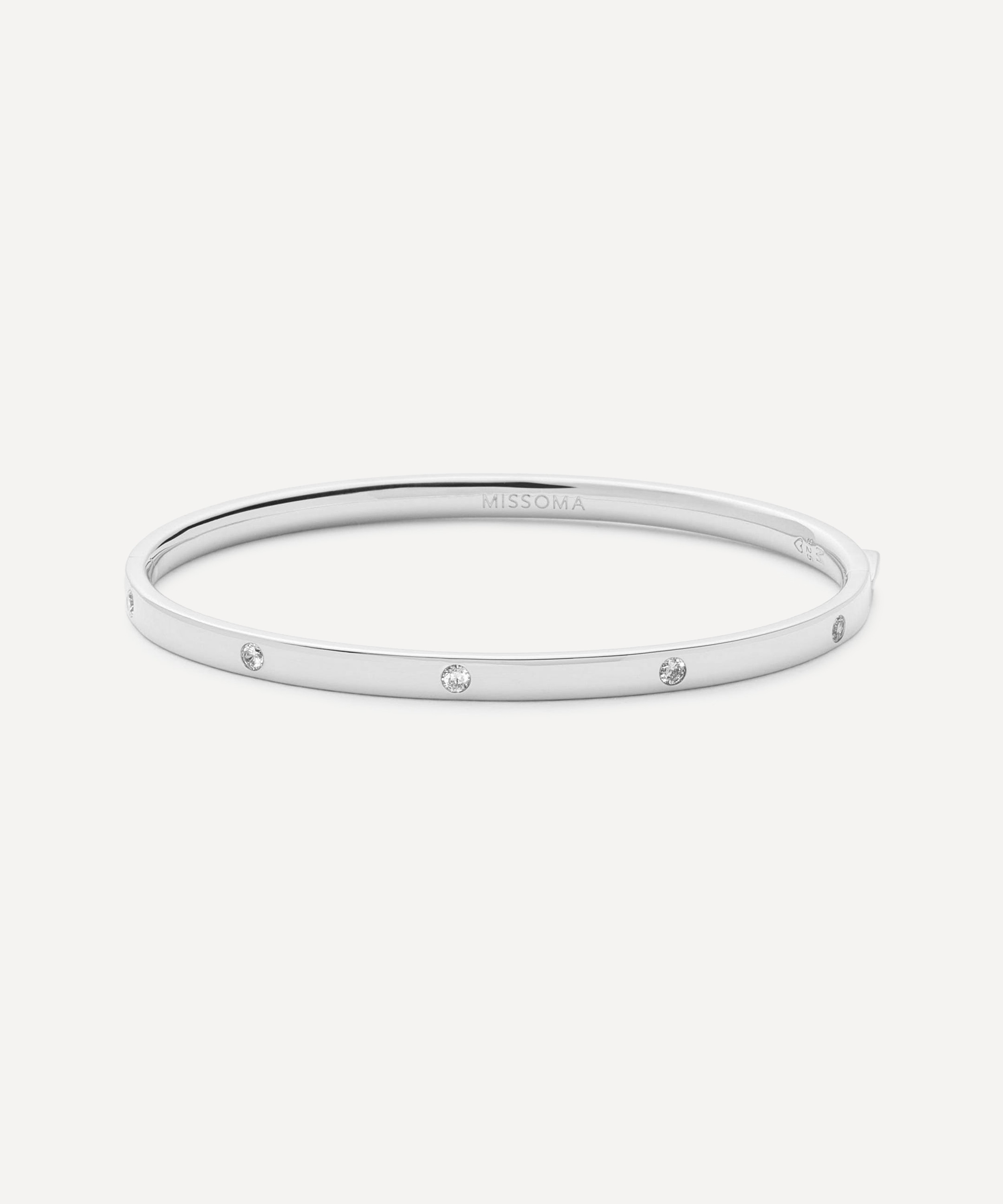 Missoma - Sterling Silver Interstellar Hinged Bangle Bracelet image number 0