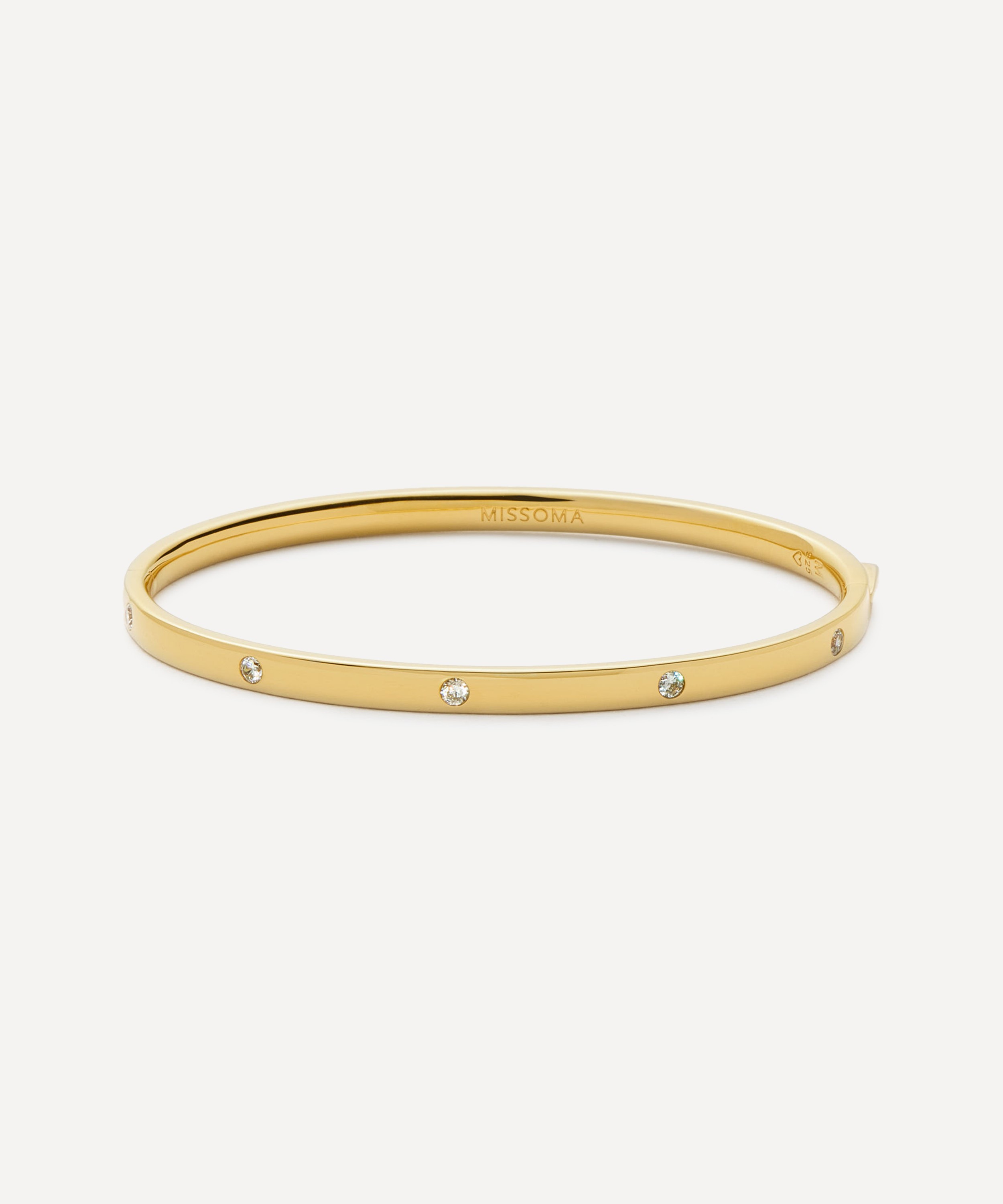 Missoma - 18ct Gold-Plated Vermeil Silver Interstellar Hinged Bangle Bracelet image number 0