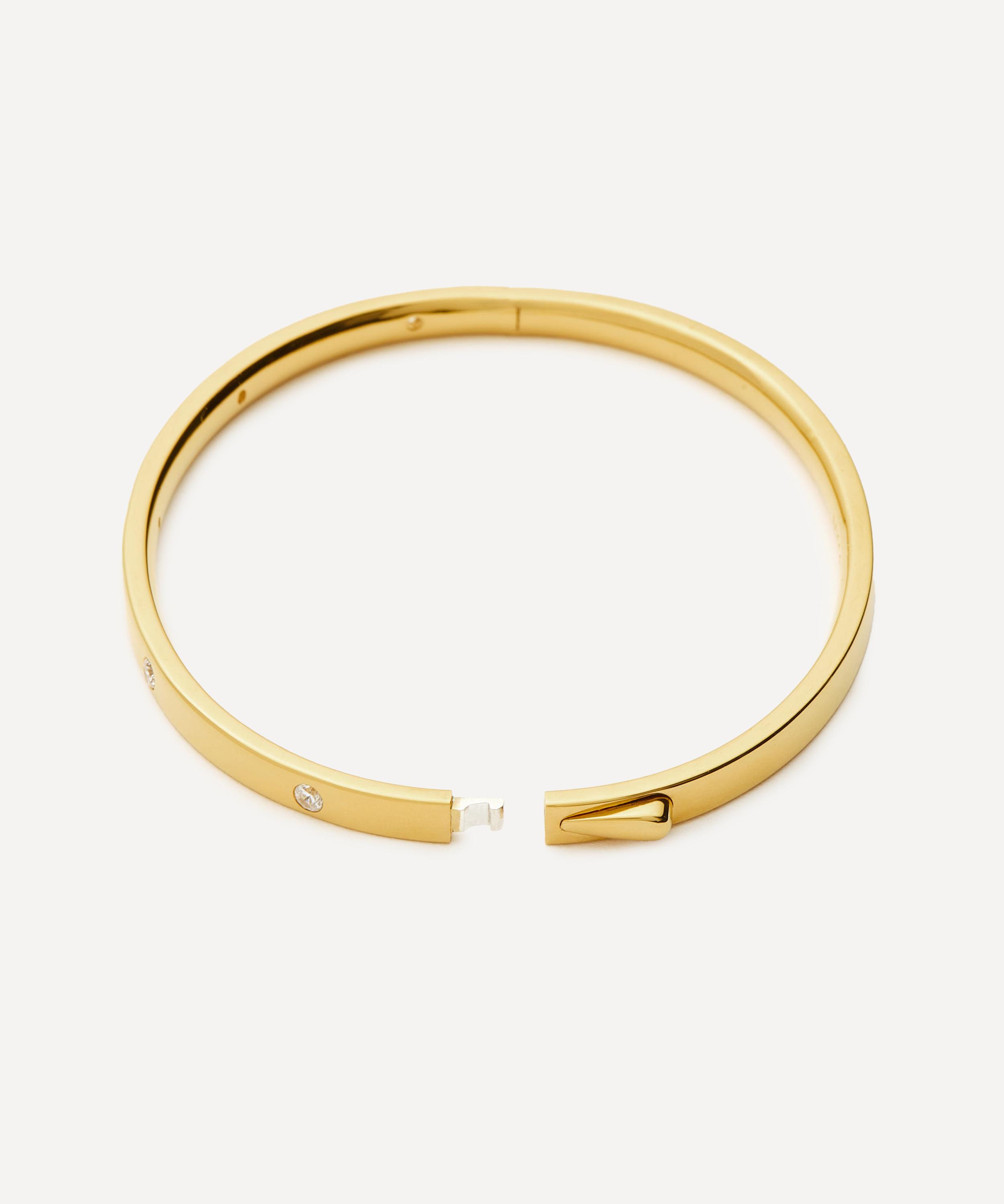 Missoma - 18ct Gold-Plated Vermeil Silver Interstellar Hinged Bangle Bracelet image number 3