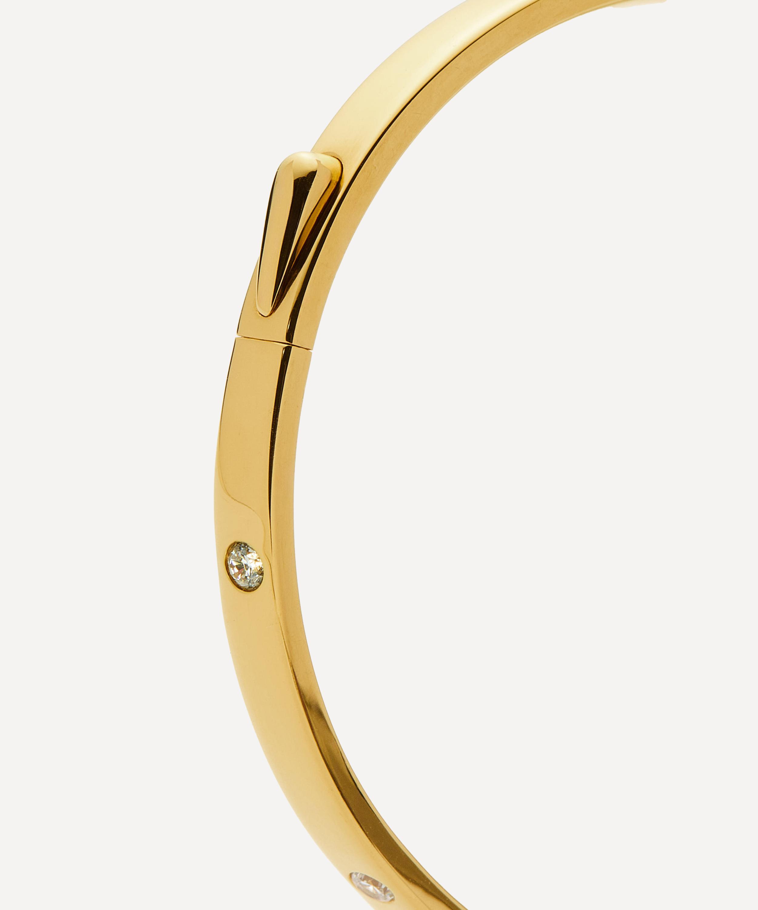 Missoma - 18ct Gold-Plated Vermeil Silver Interstellar Hinged Bangle Bracelet image number 4