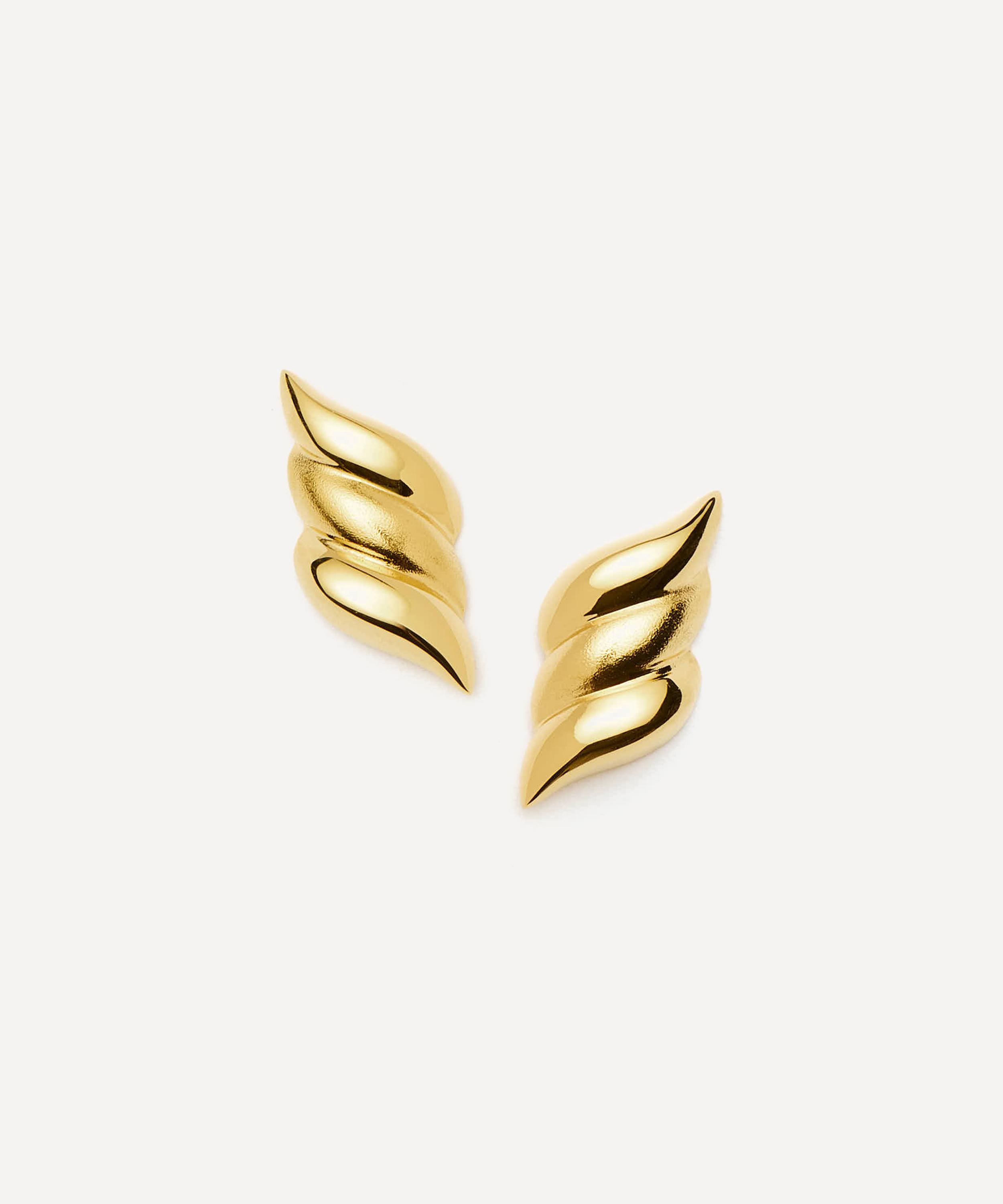 Missoma - X Savi 18ct Gold-Plated Signature Stud Earring