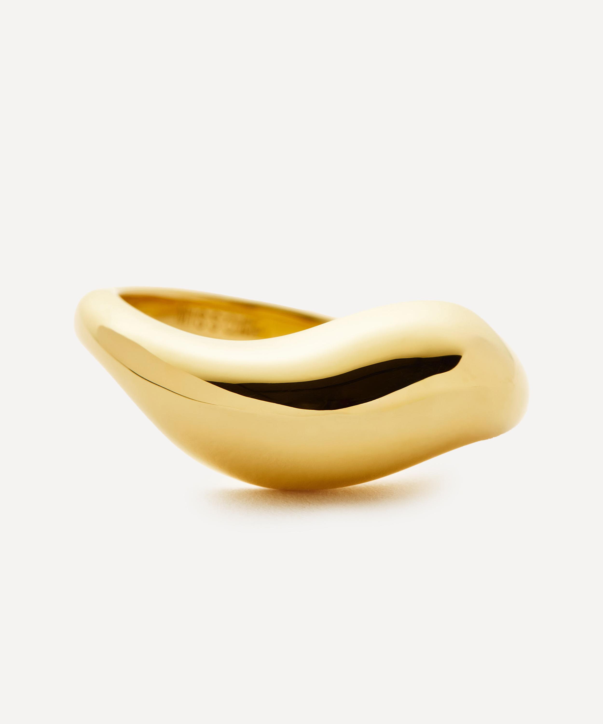 Missoma - X Savi 18ct Gold-Plated Signature Stacking Ring image number 3