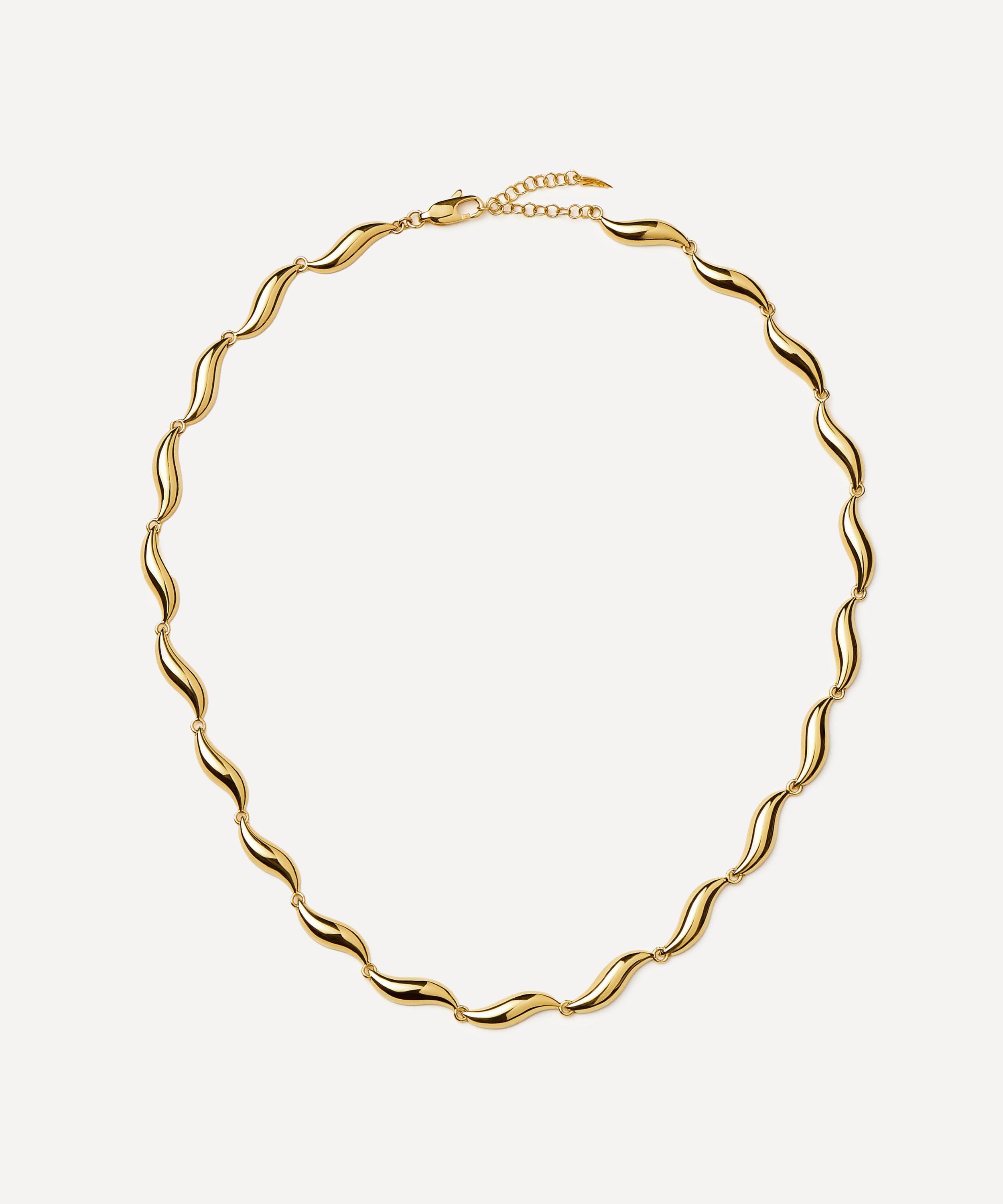 Missoma - X Savi 18ct Gold-Plated Signature Link Chain Necklace