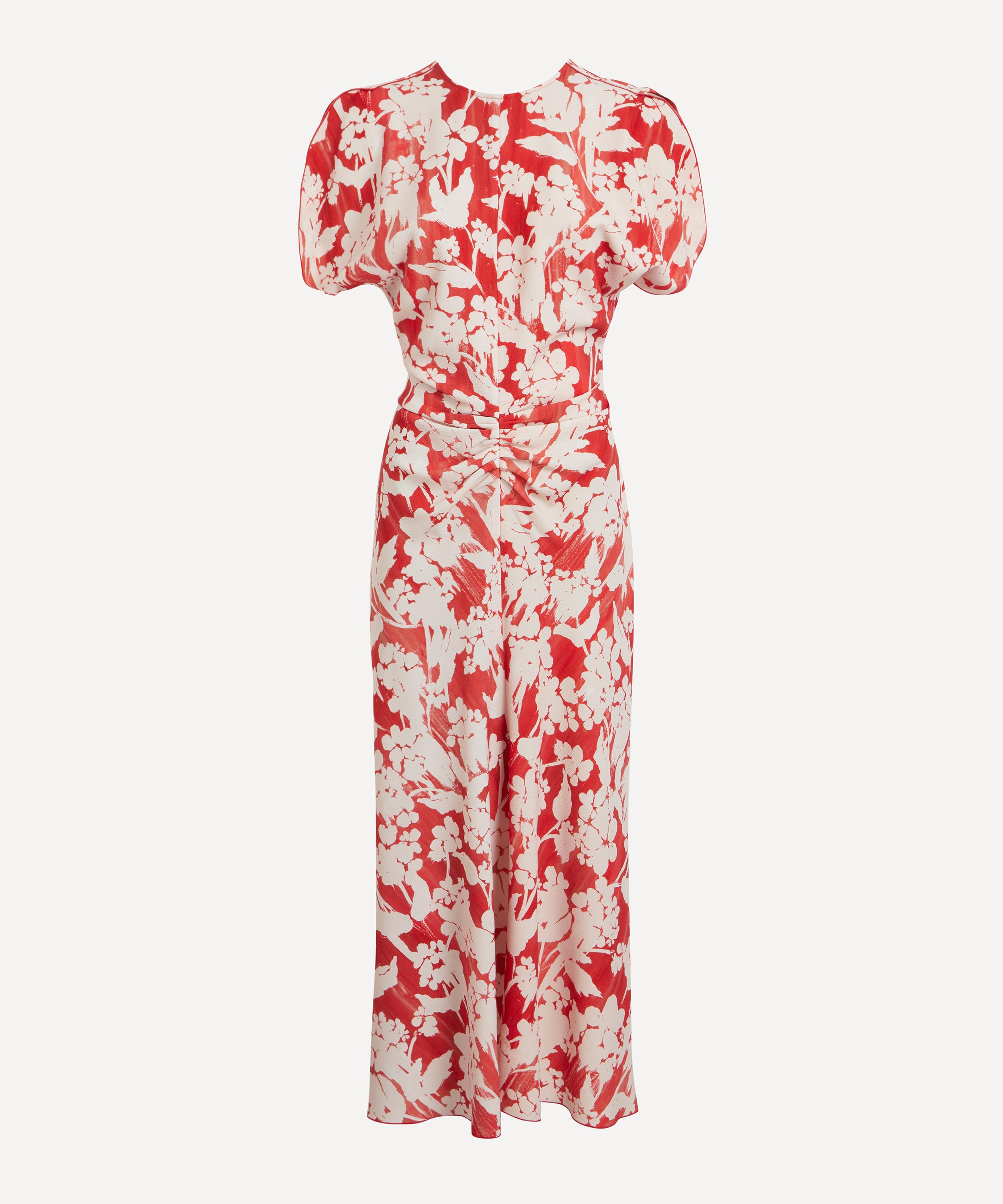 Victoria Beckham - Chilli Blush Gathered Waist Midi Dress image number 0