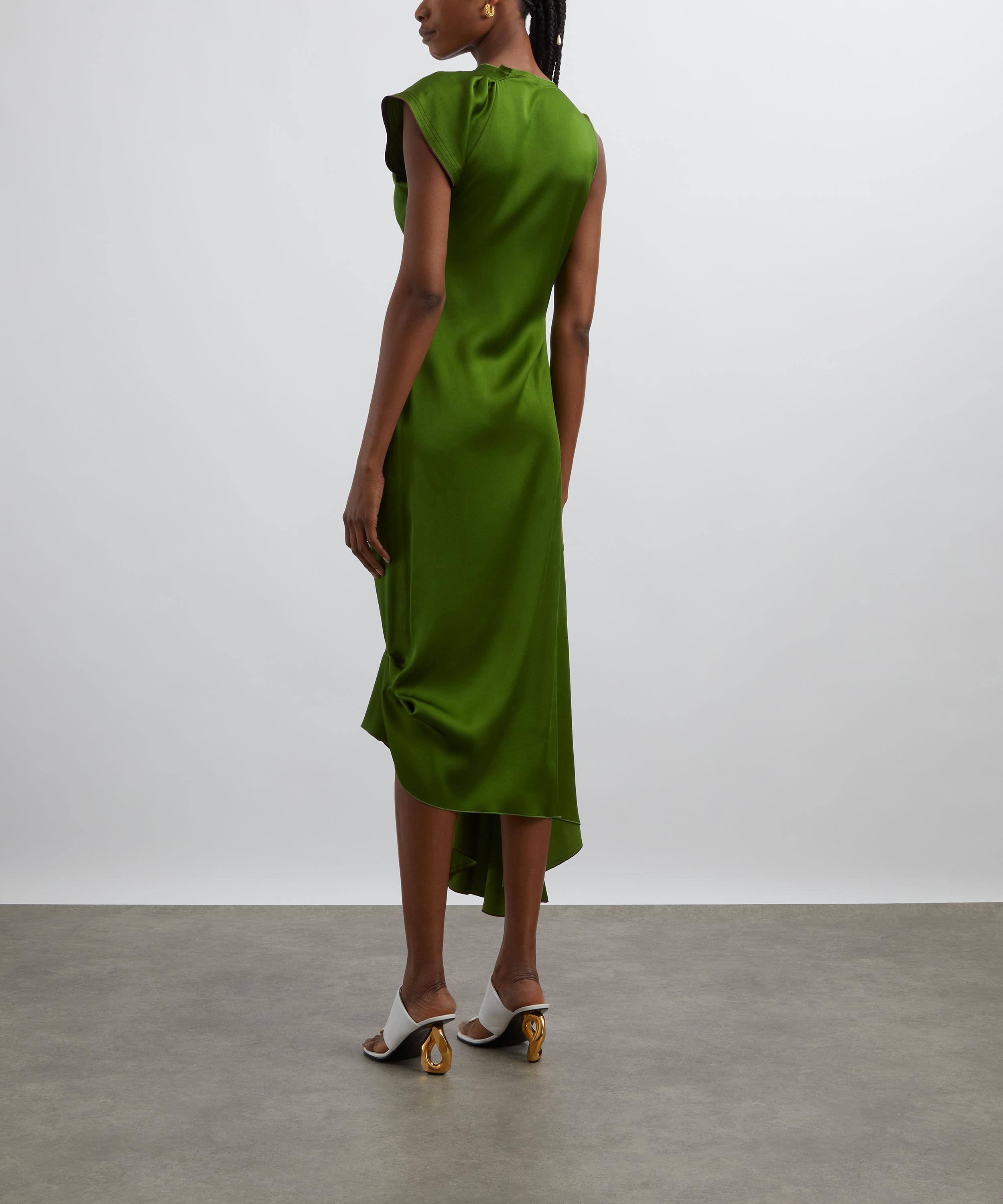 Victoria Beckham - Algae Draped Tuck Detail Midi Dress image number 3