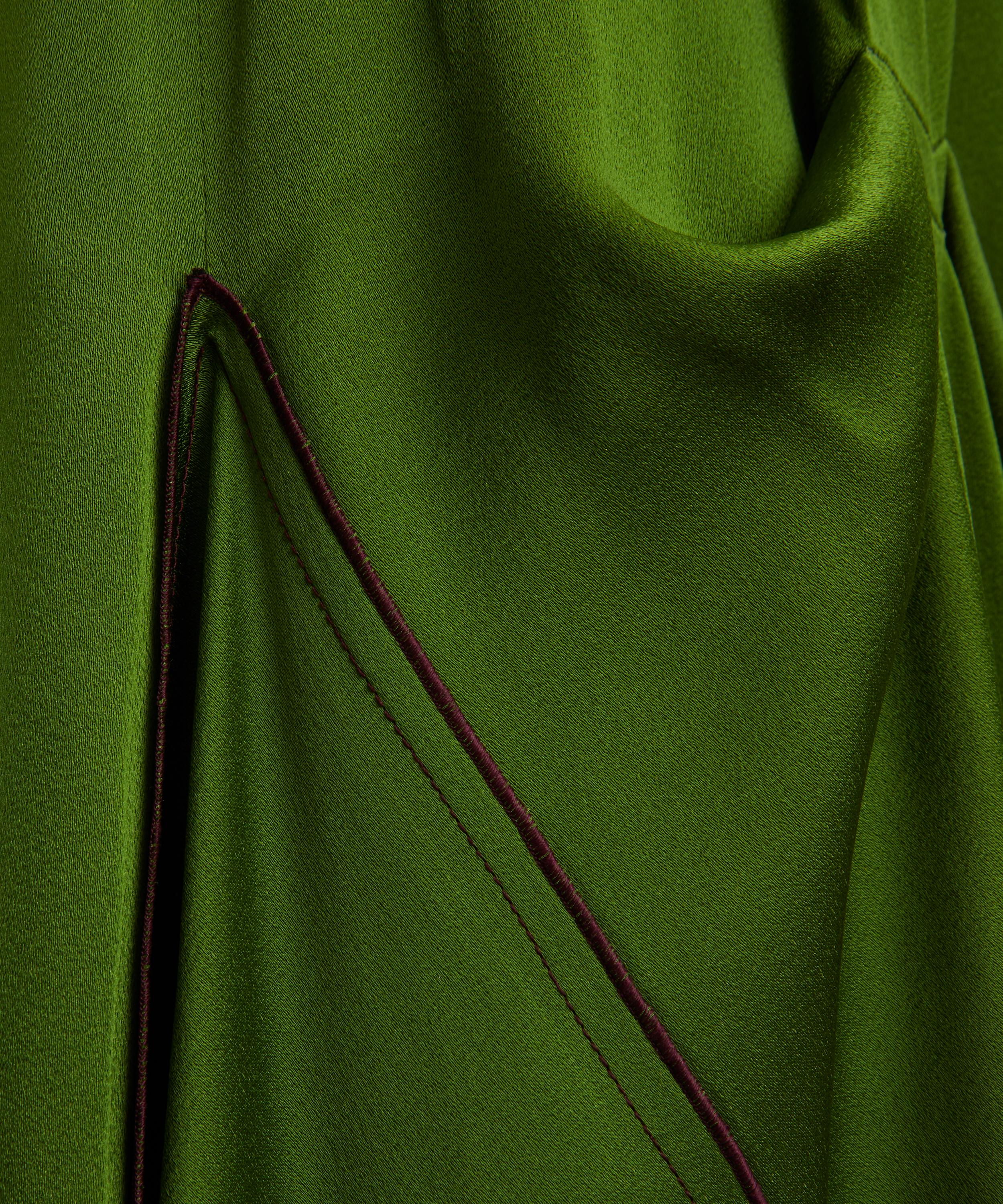 Victoria Beckham - Algae Draped Tuck Detail Midi Dress image number 4