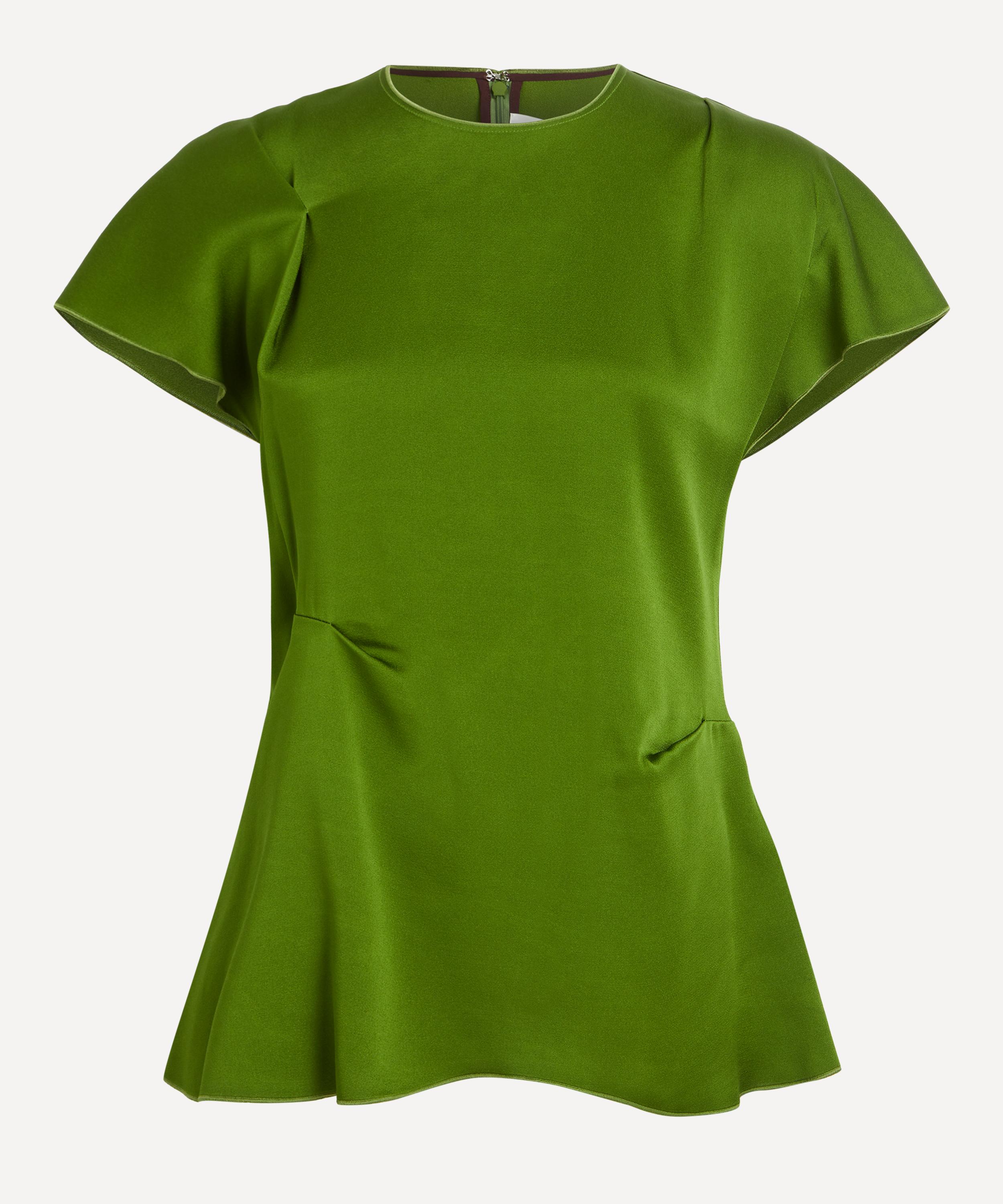 Victoria Beckham - Algae Draped Pleat Detail Top image number 0