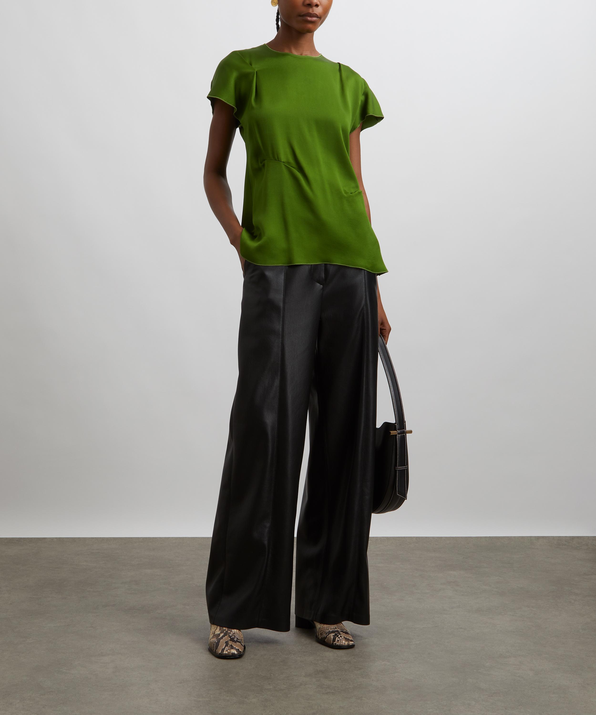 Victoria Beckham - Algae Draped Pleat Detail Top image number 1