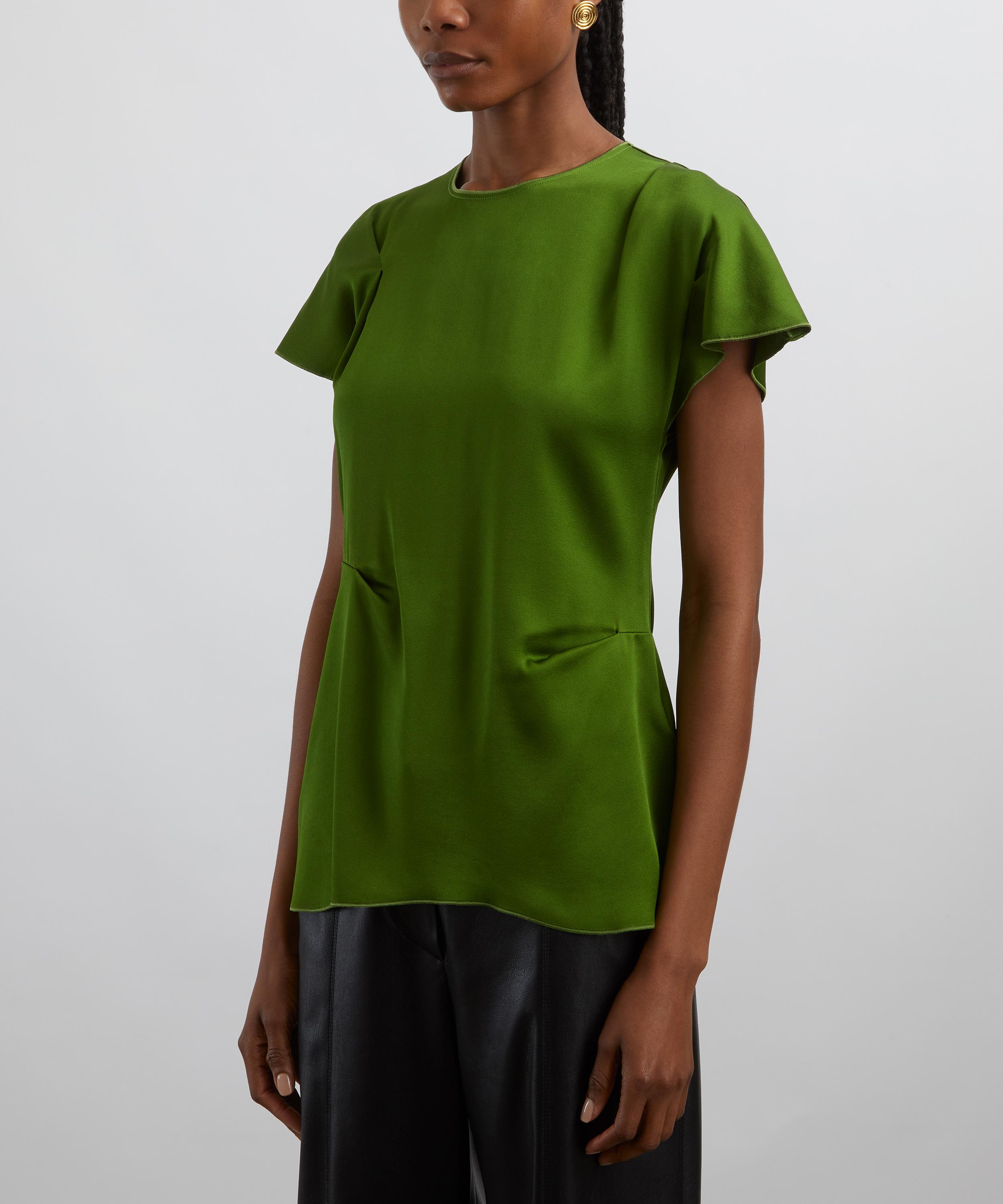 Victoria Beckham - Algae Draped Pleat Detail Top image number 2