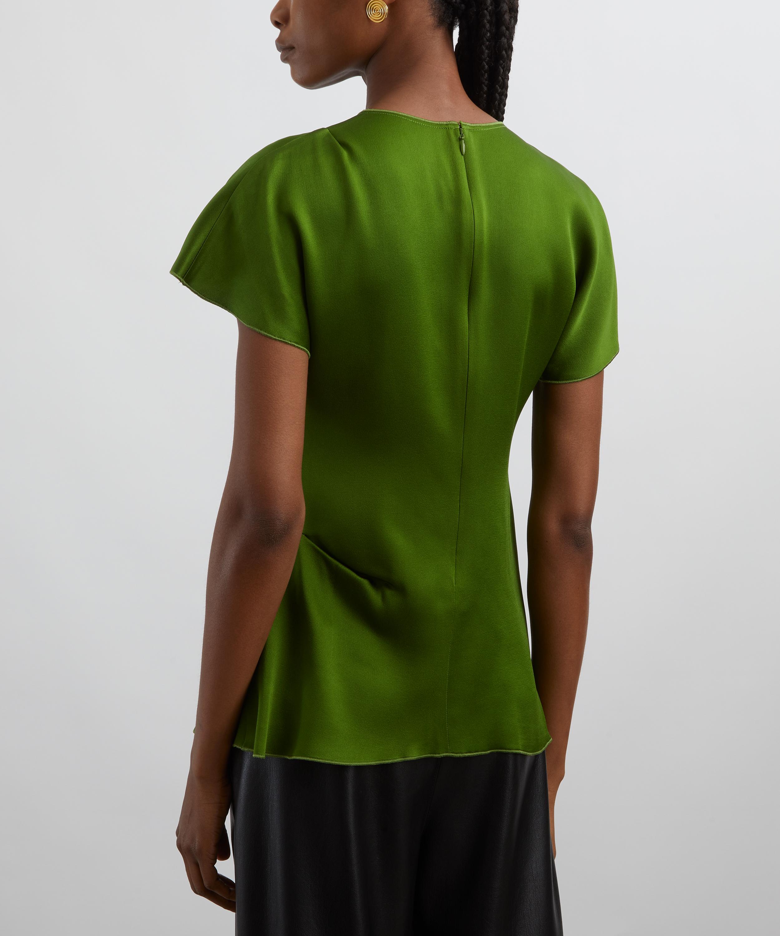 Victoria Beckham - Algae Draped Pleat Detail Top image number 3