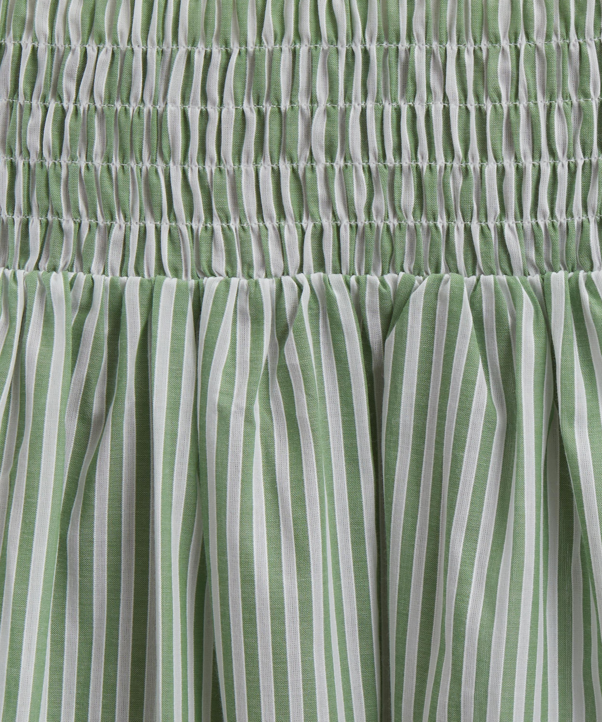 Maria de la Orden - Long Owl Green Stripes Skirt image number 4