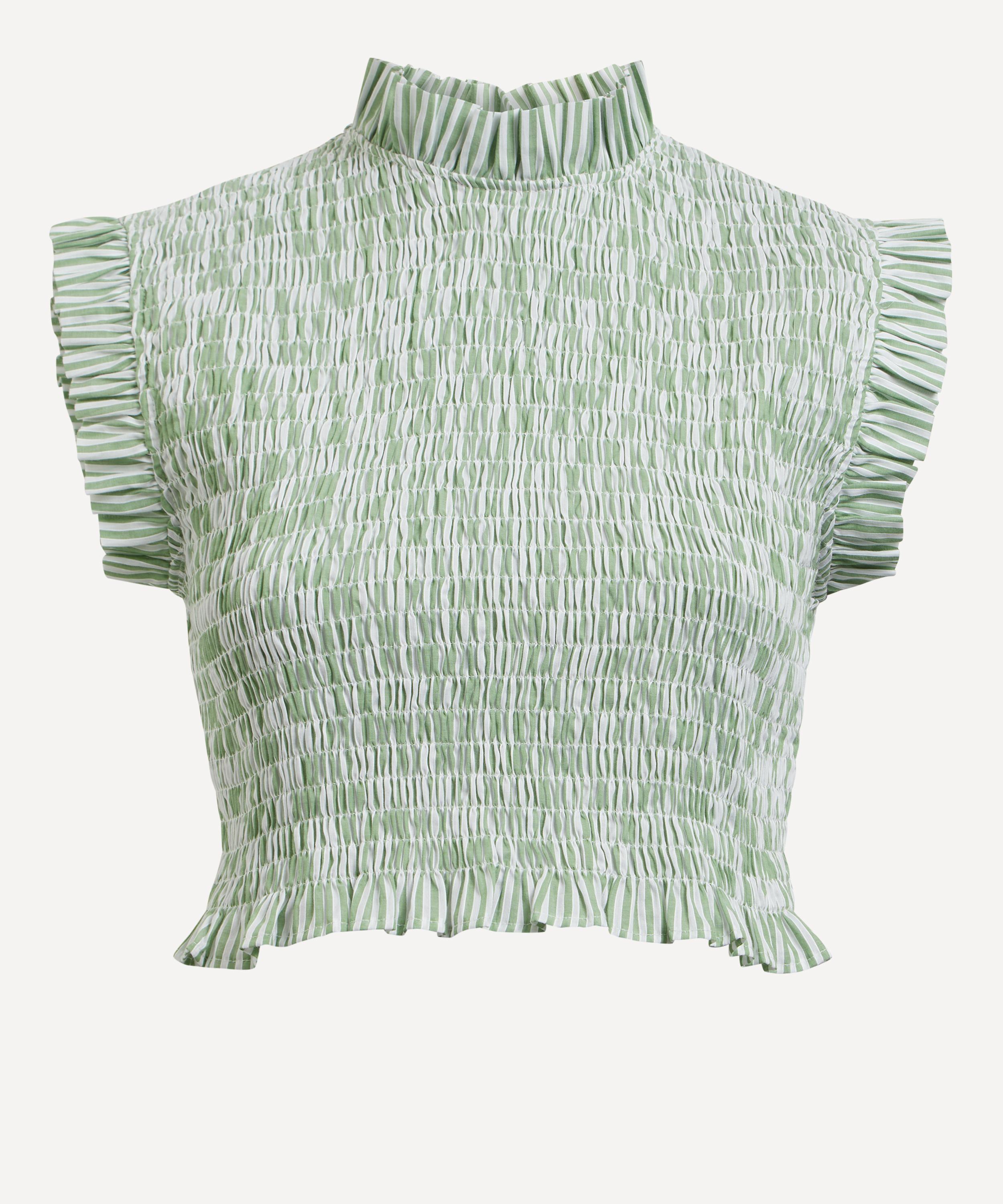 Maria de la Orden - Margo Green Stripes Top image number 0