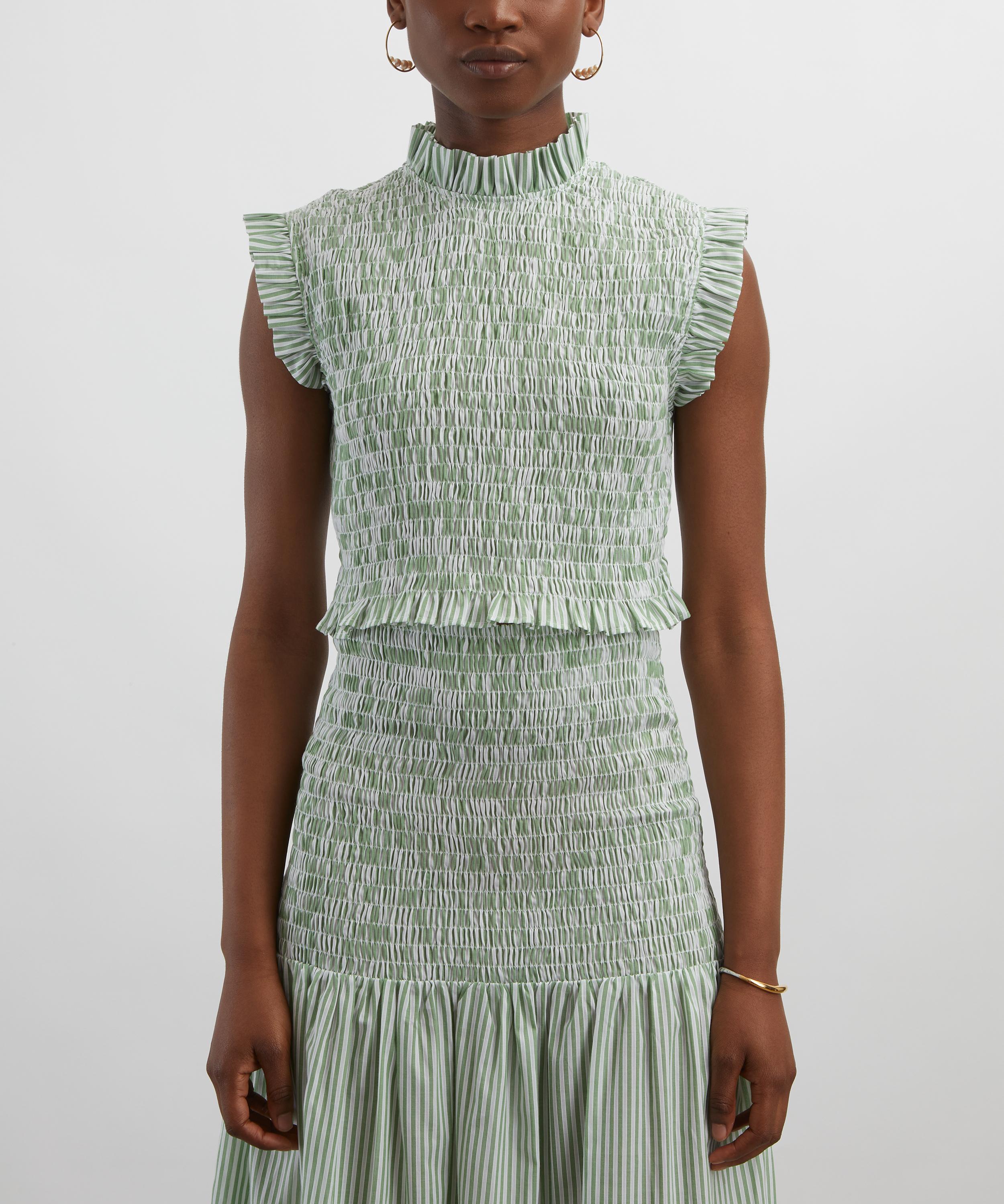 Maria de la Orden - Margo Green Stripes Top image number 2