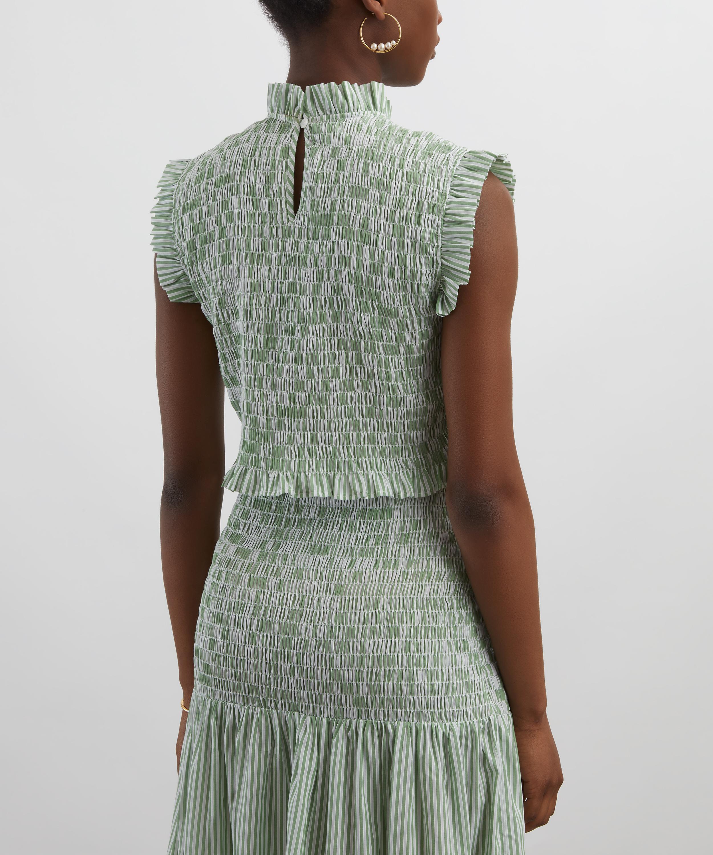 Maria de la Orden - Margo Green Stripes Top image number 3