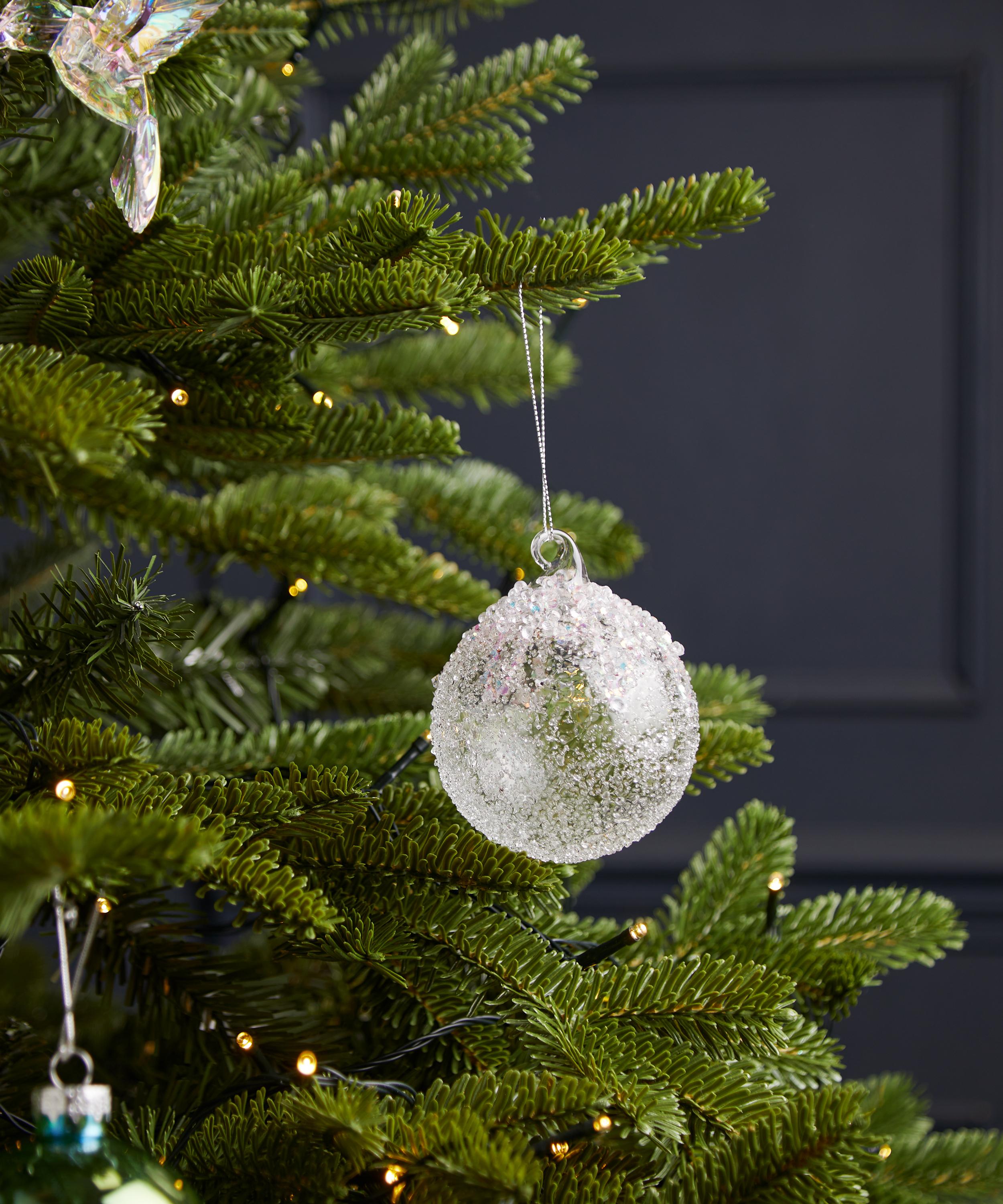 Christmas - Sequin Glass Bauble Ornament image number 1