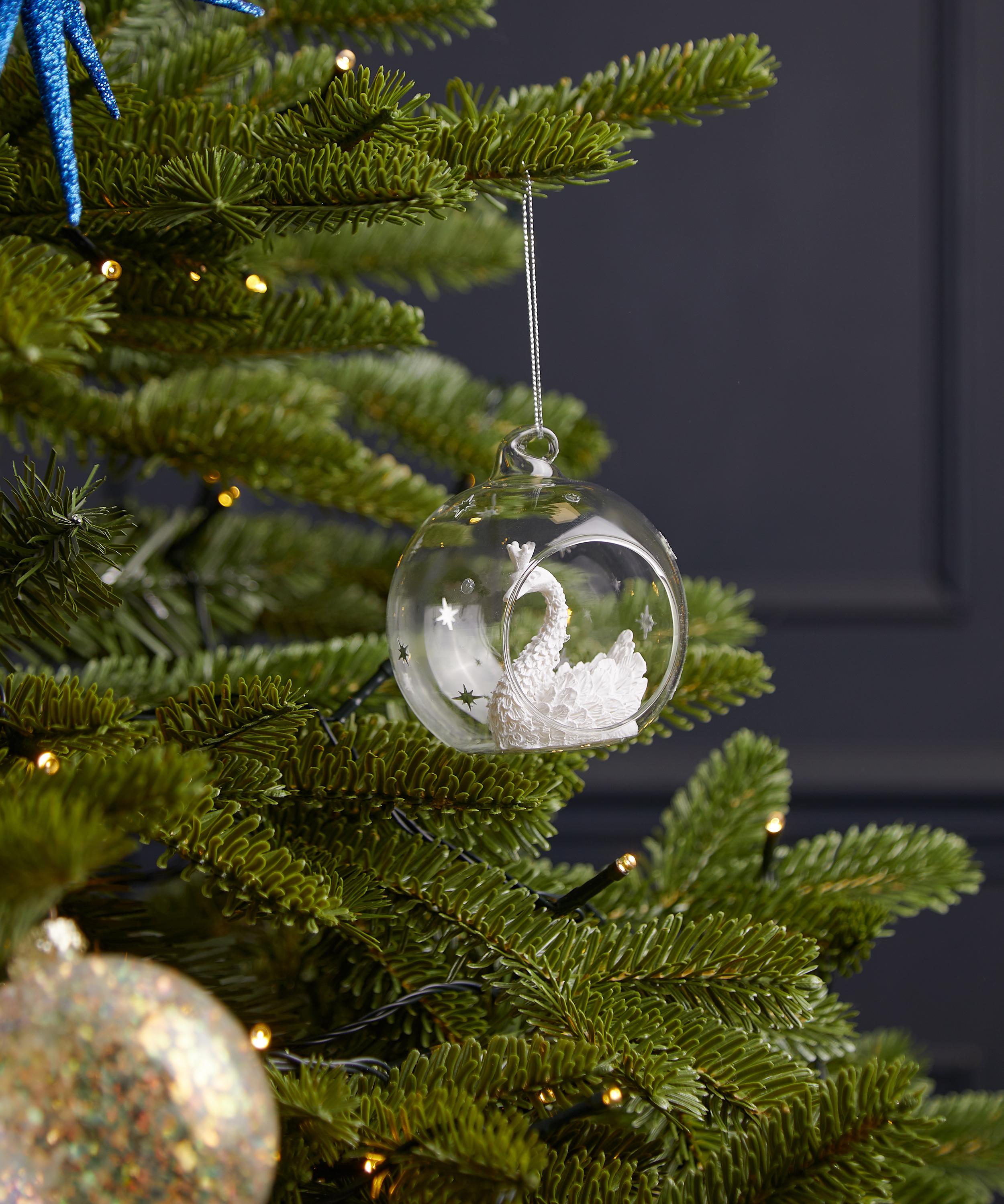 Christmas - Swan Open Glass Bauble image number 1
