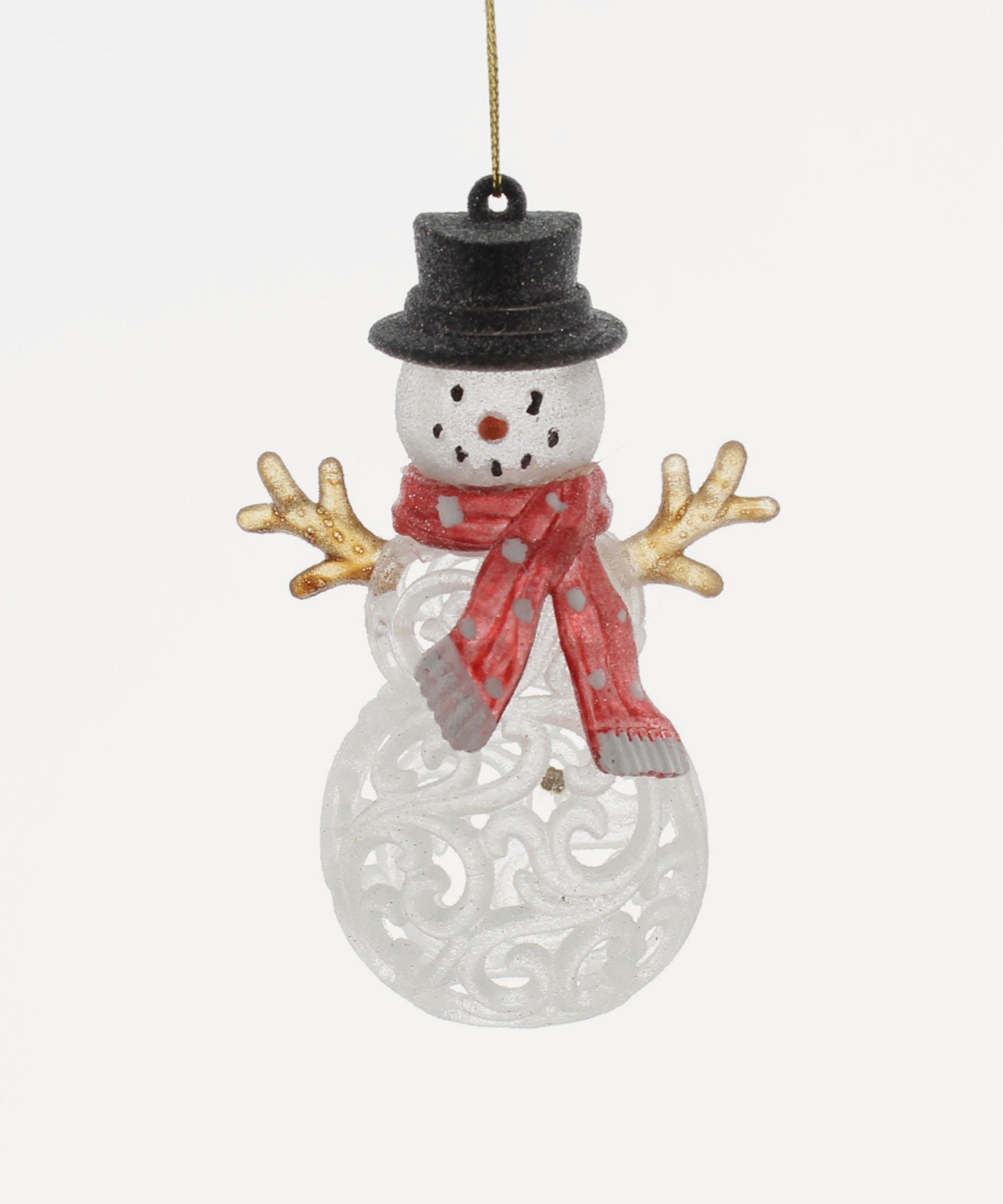 Christmas - Frosted Snowman with Scarf Ornament image number 0