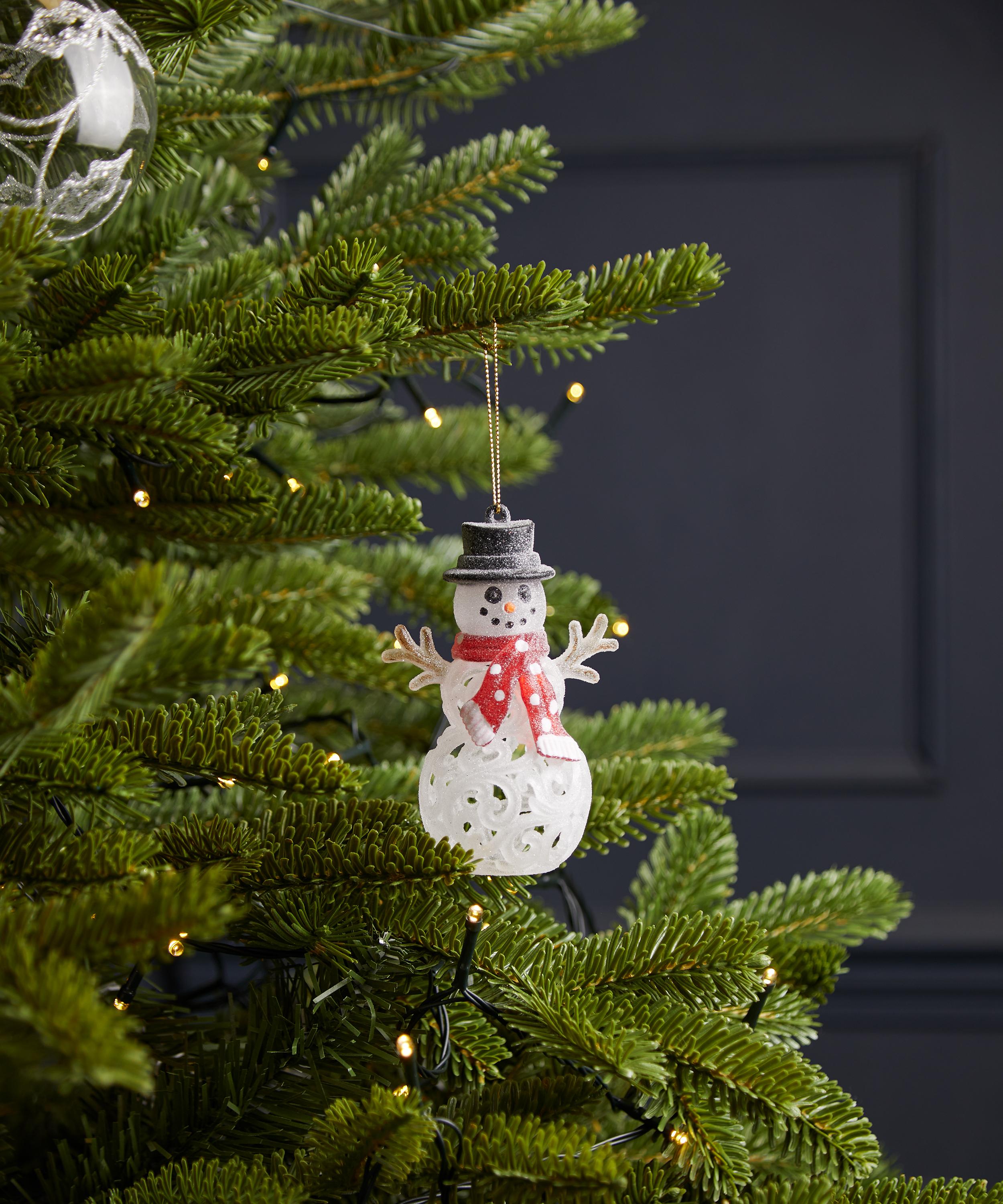 Christmas - Frosted Snowman with Scarf Ornament image number 1