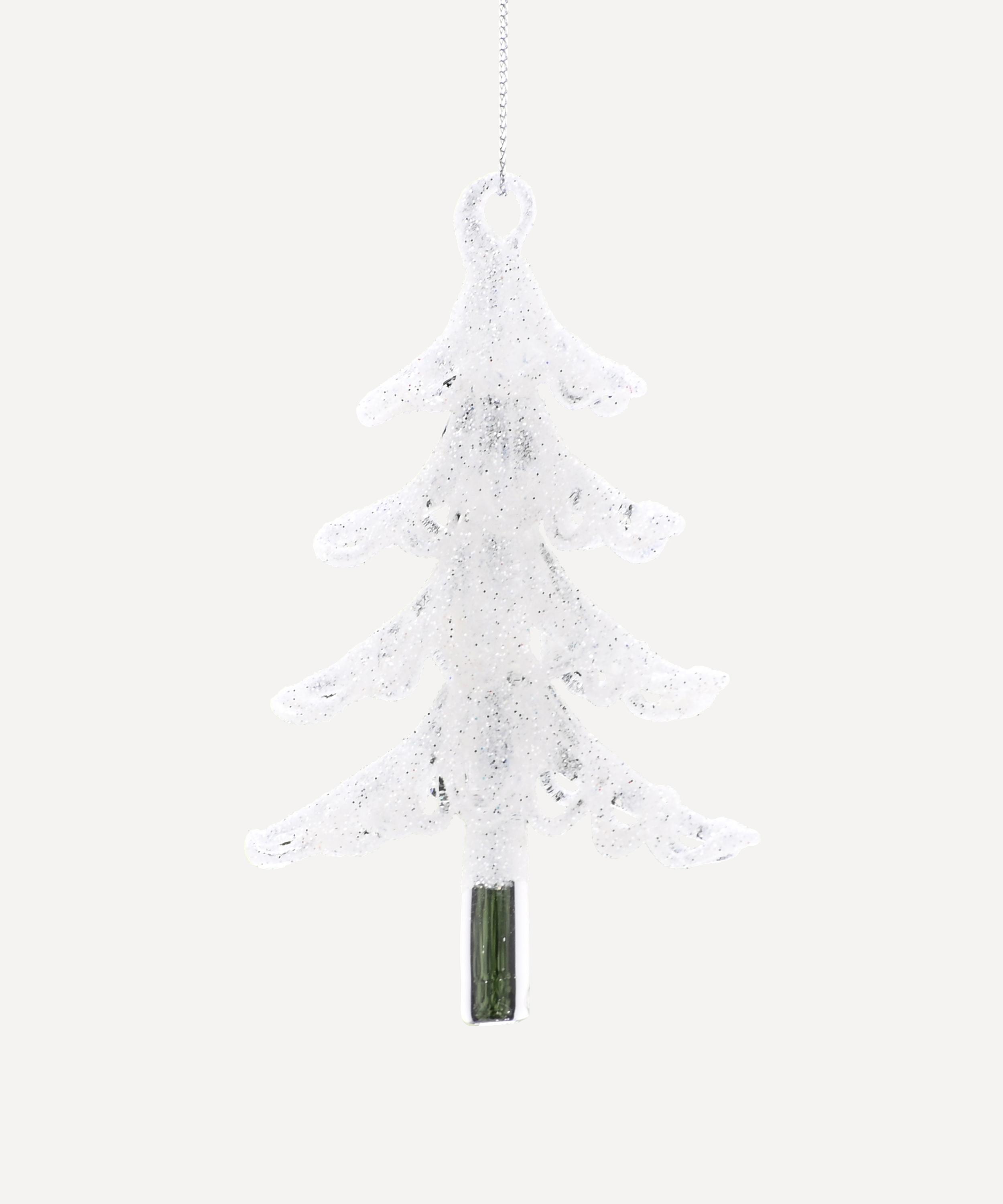 Christmas - Snowy Glass Tree Ornament image number 0