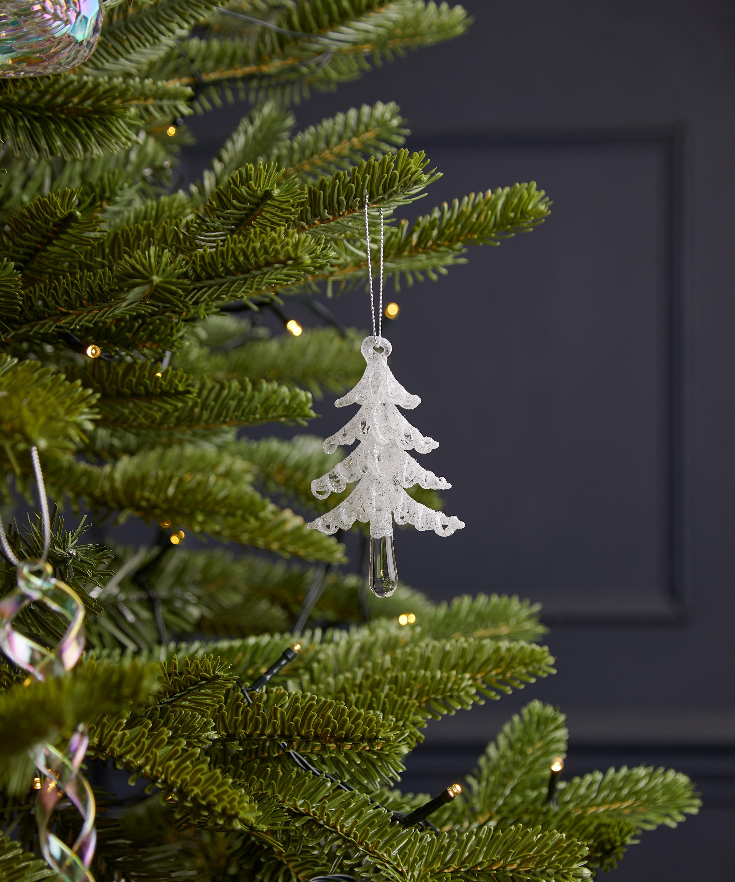 Christmas - Snowy Glass Tree Ornament image number 1