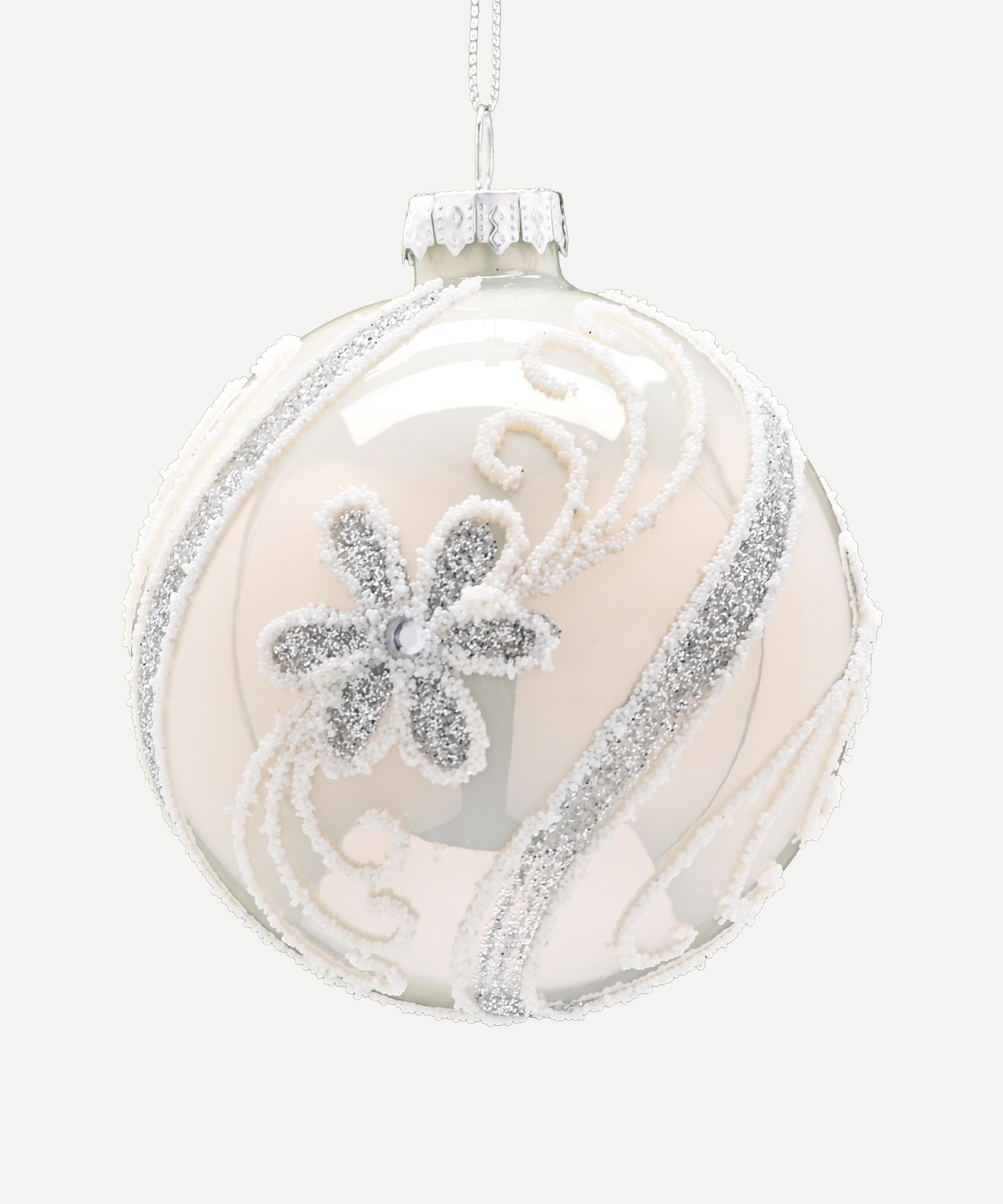 Christmas - Flower Glass Bauble image number 0