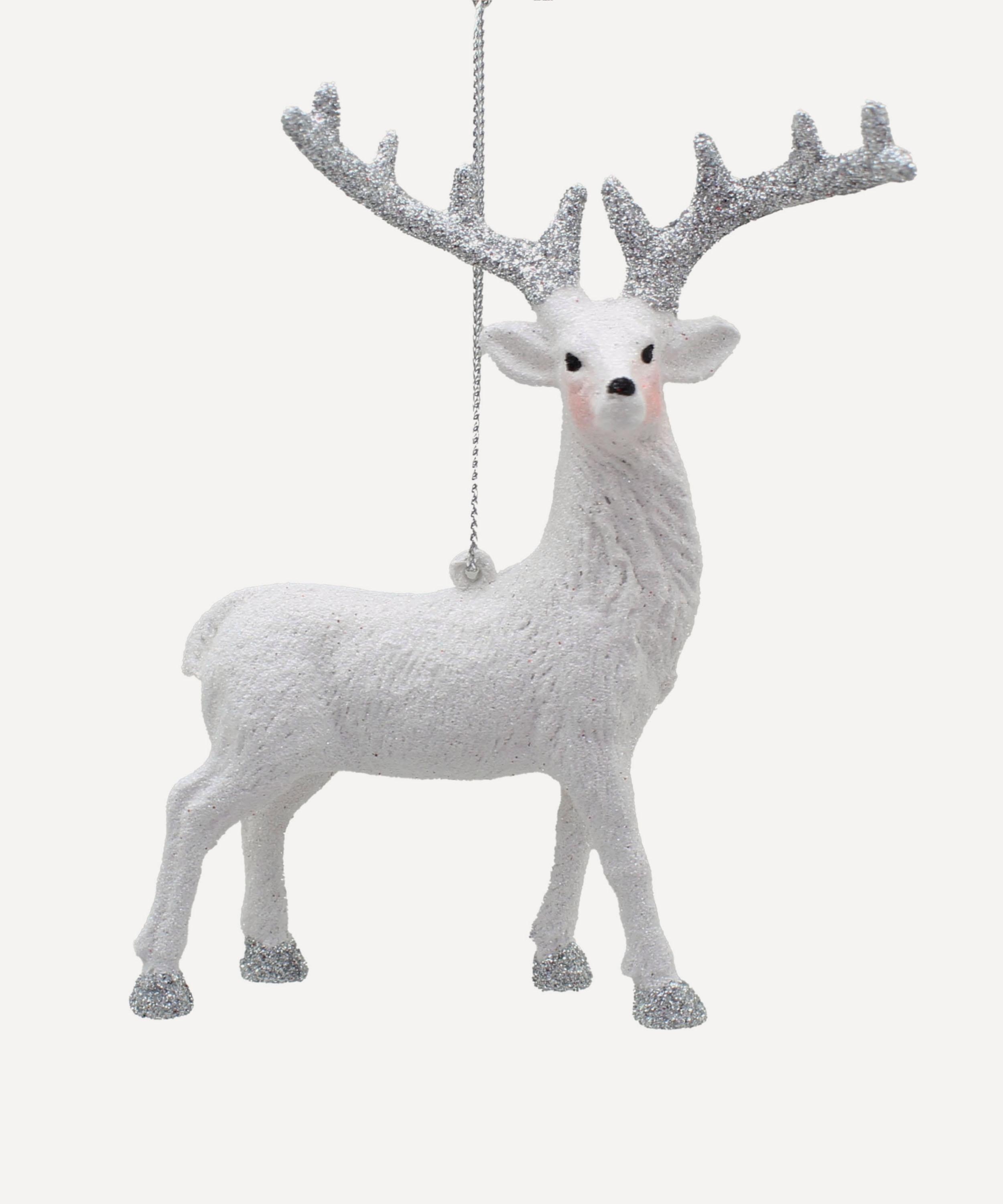 Christmas - Hanging Glitter Reindeer Ornament image number 0