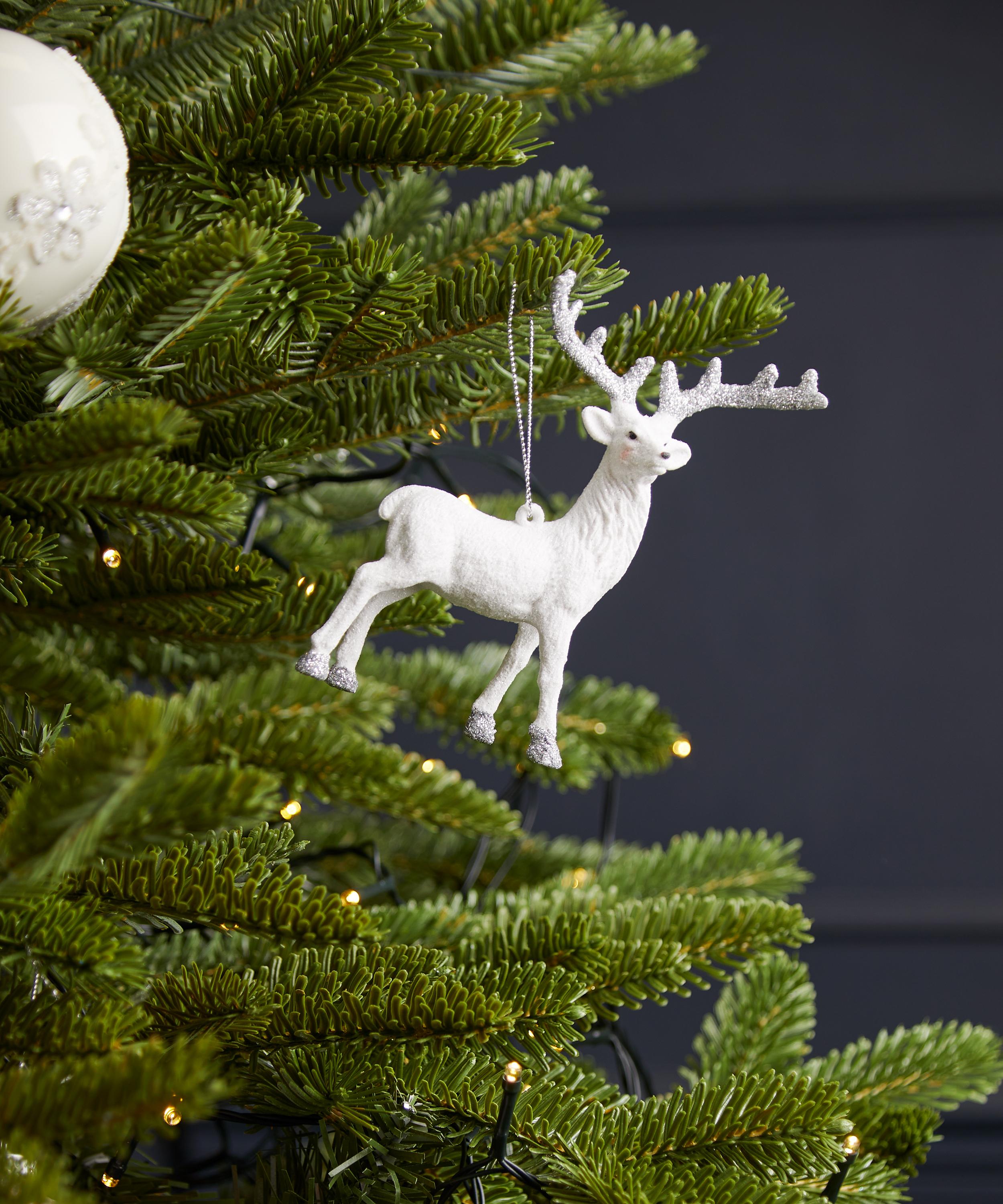 Christmas - Hanging Glitter Reindeer Ornament image number 1