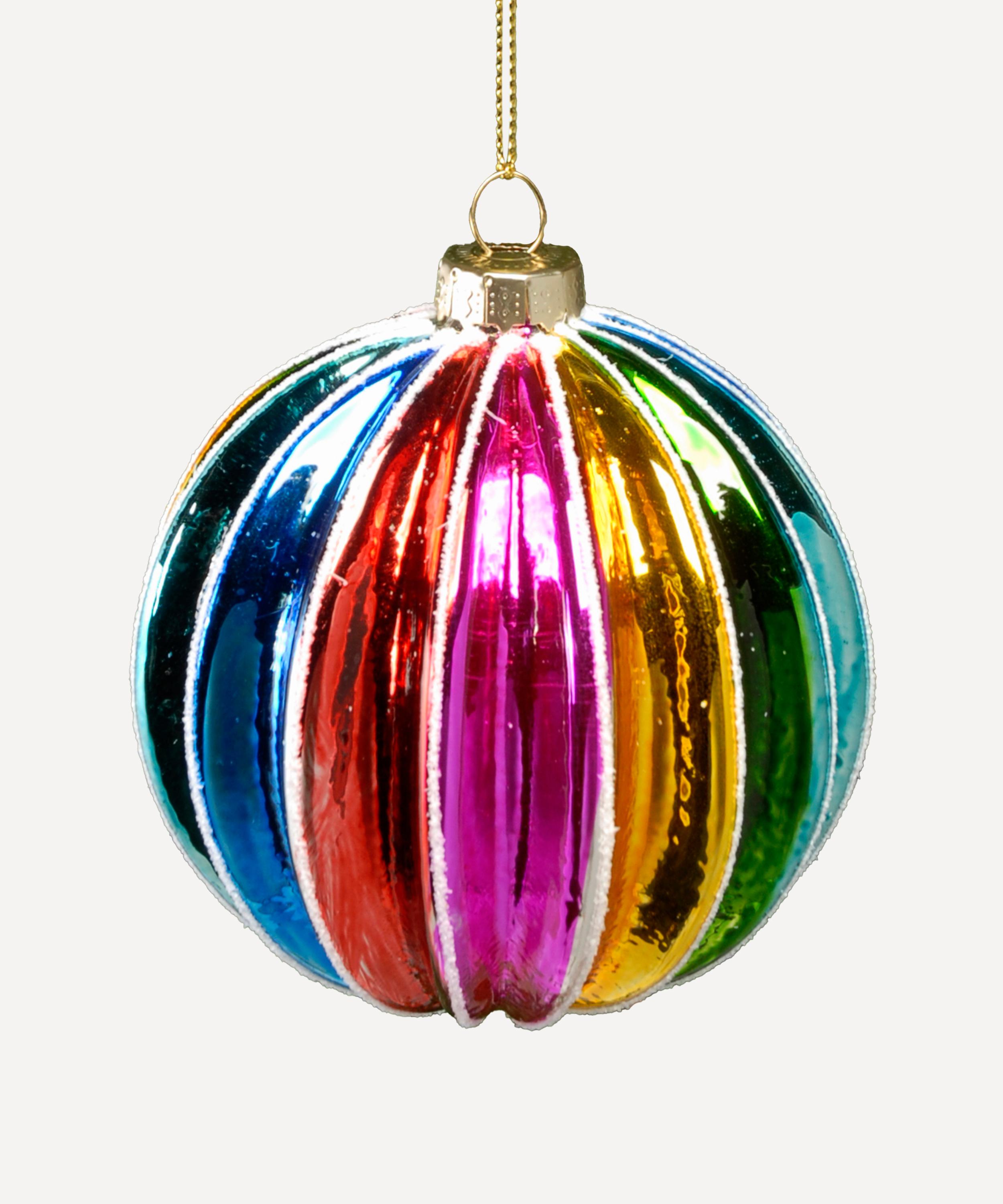 Christmas - Segment Shaped Glass Bauble image number 0