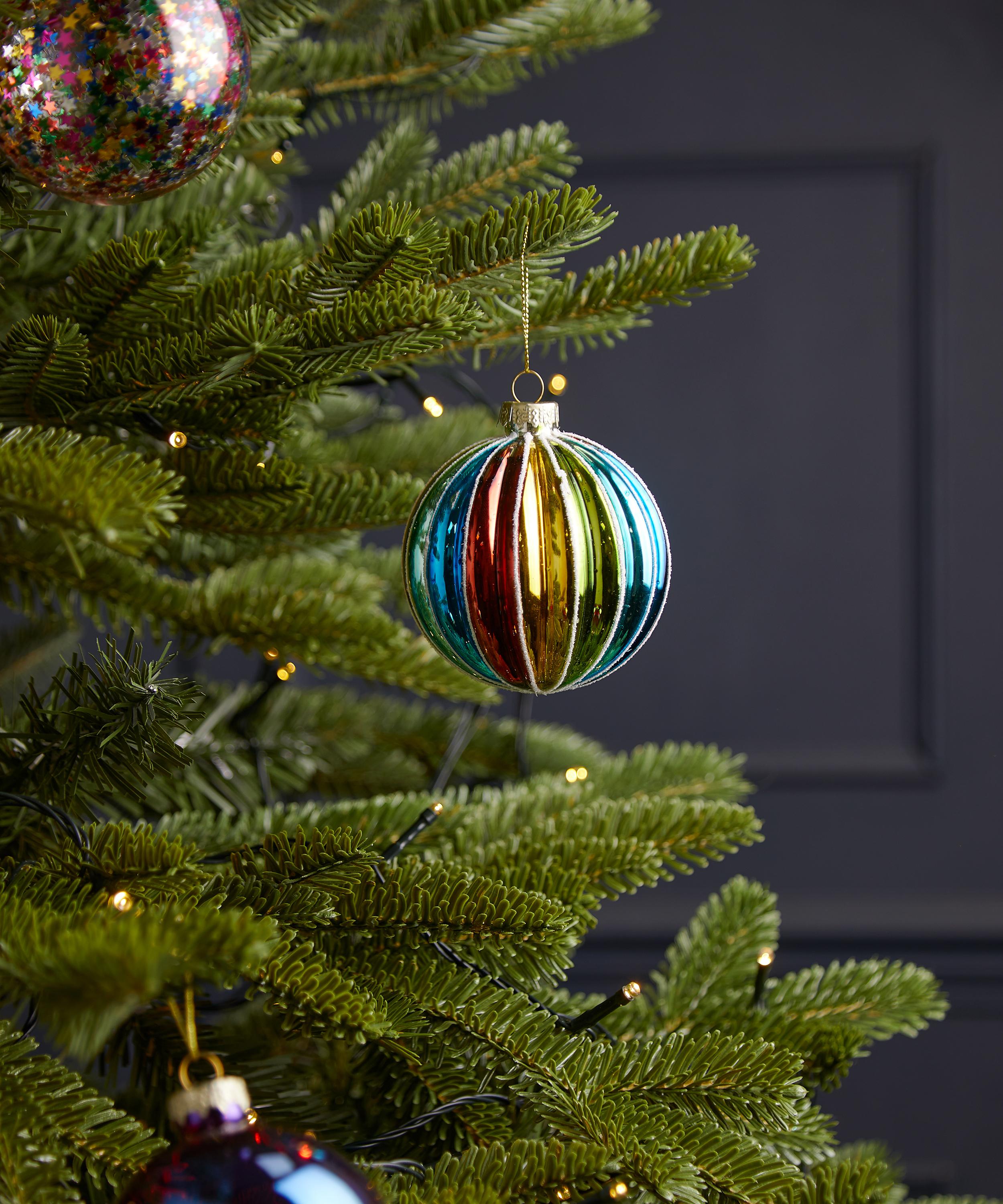 Christmas - Segment Shaped Glass Bauble image number 1
