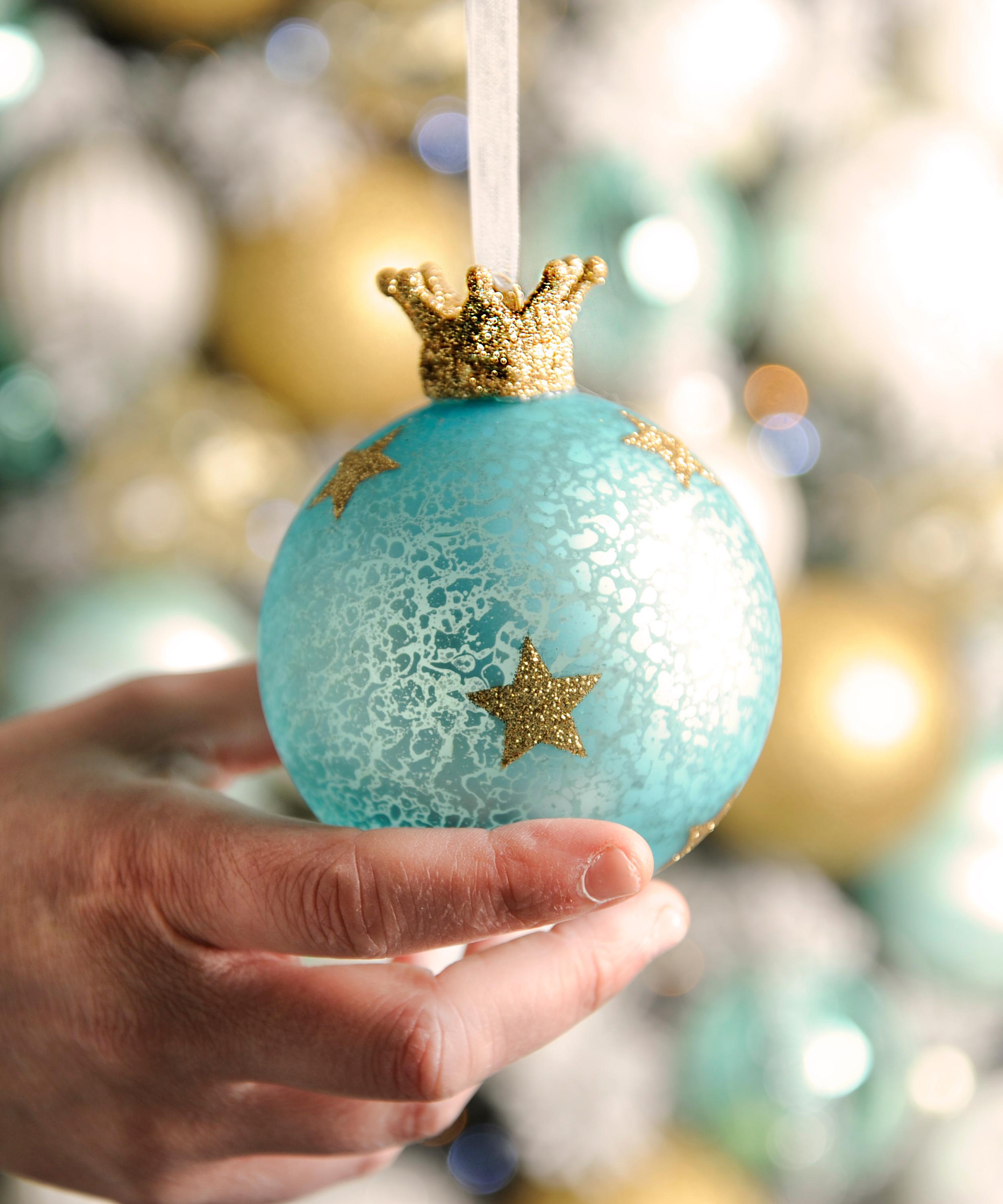 Christmas - Duck Egg Mercury Bauble image number 2