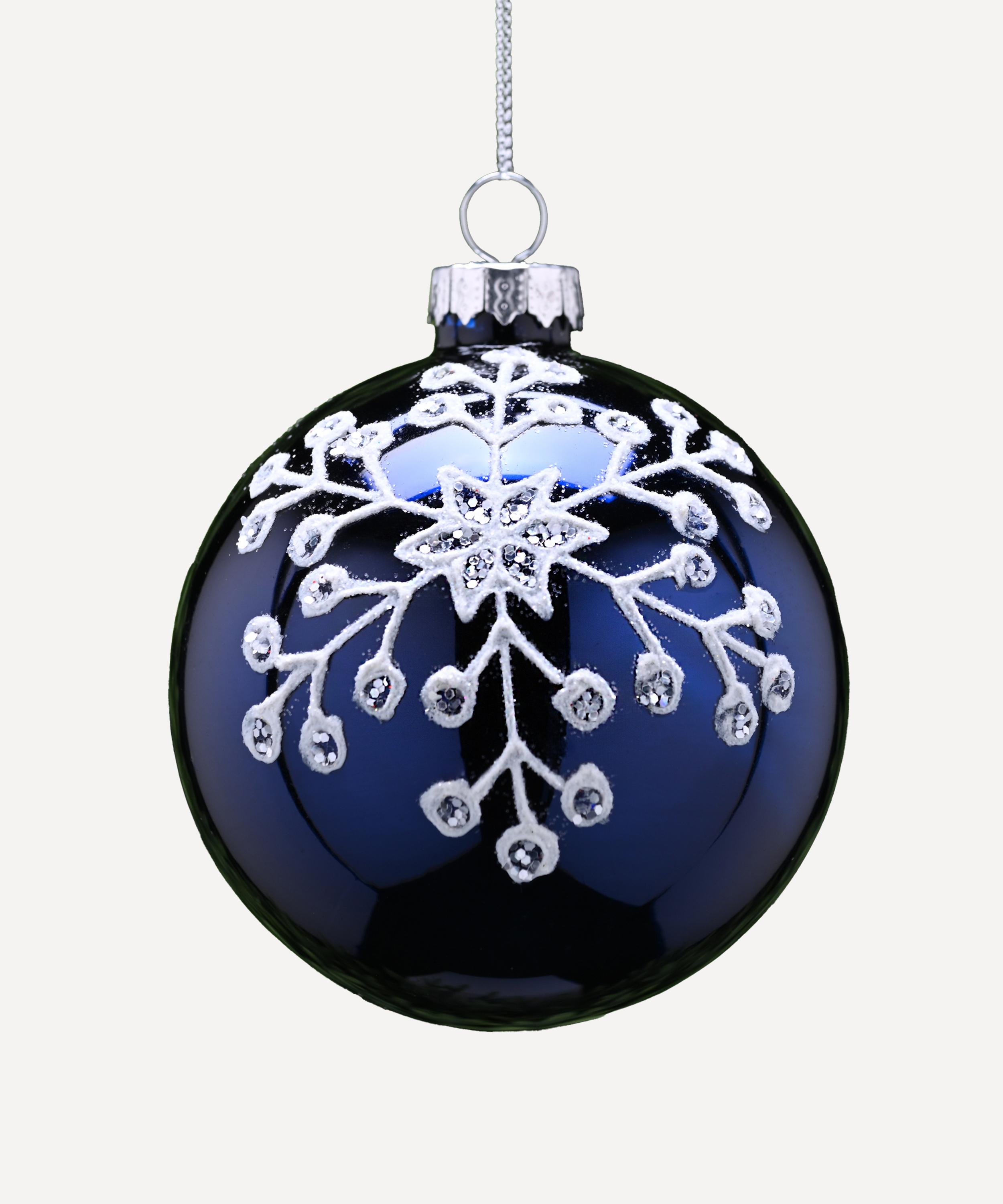 Christmas - Midnight Blue Snowflake Bauble
