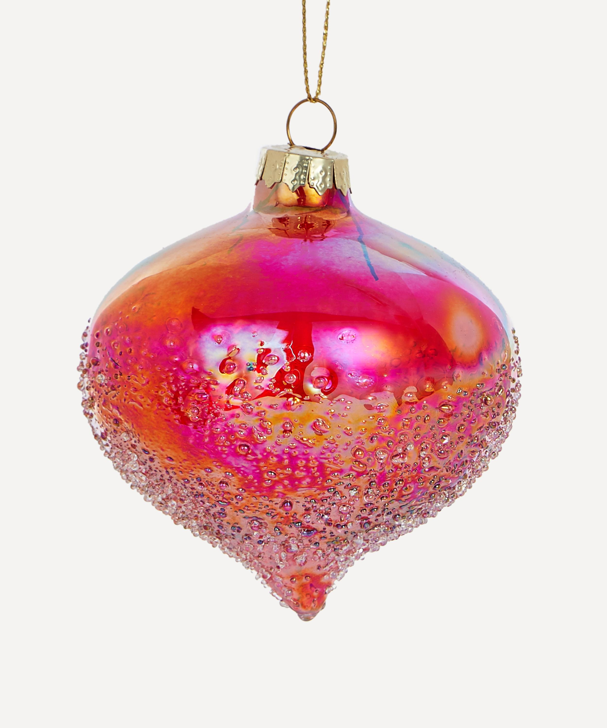 Christmas - Red-Crusted Onion Glass Bauble image number 0