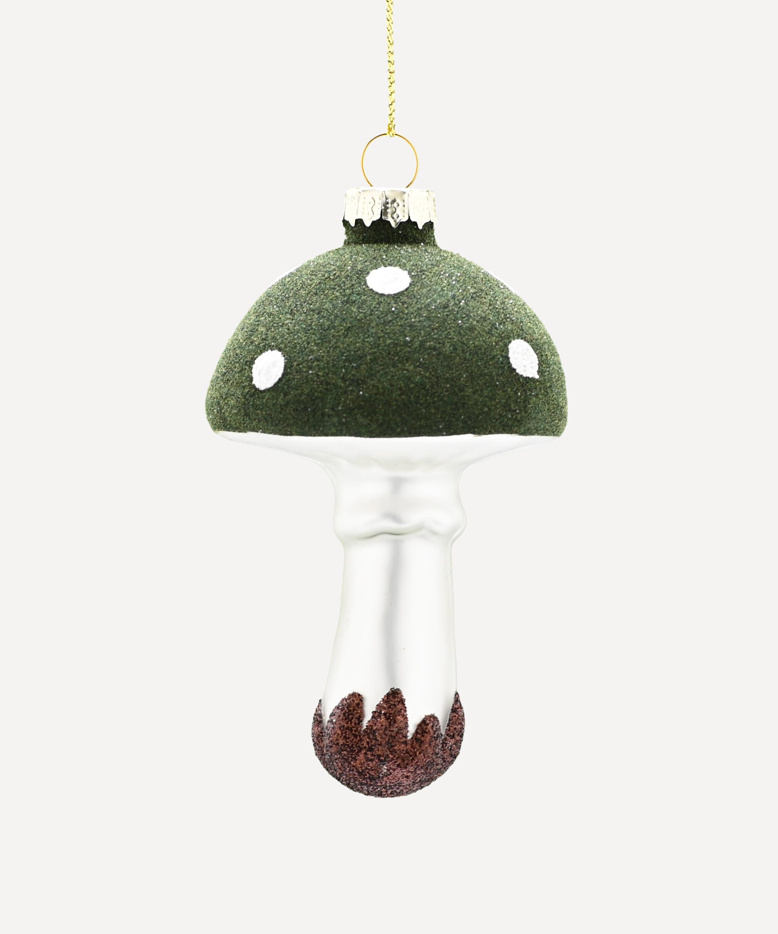 Christmas - Dark Green Mushroom Ornament image number 0