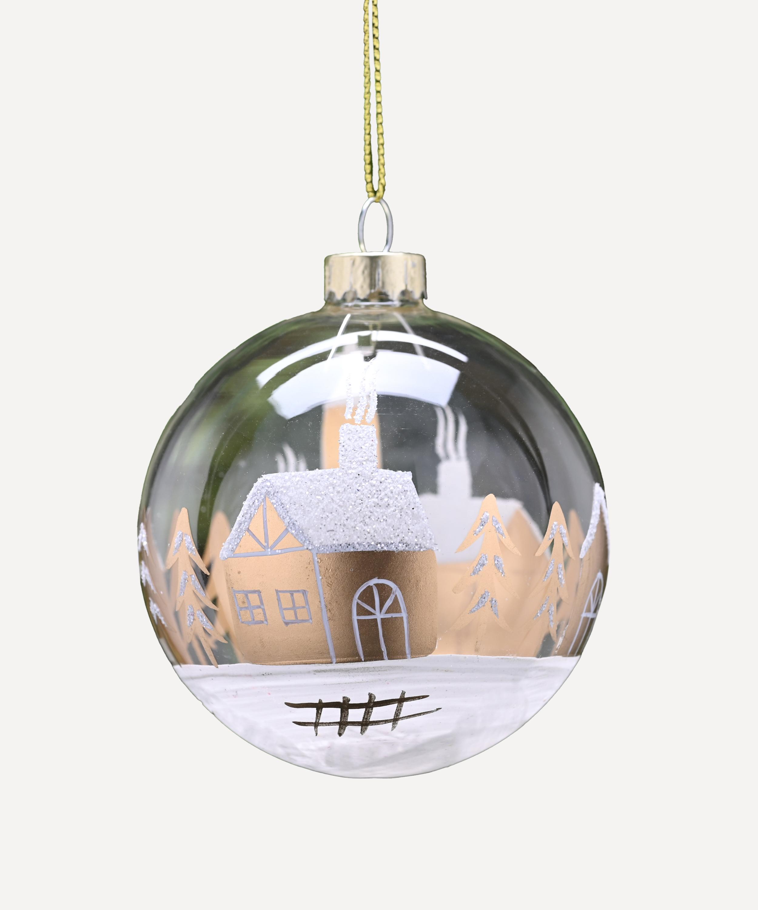 Christmas - Festive House Glass Bauble