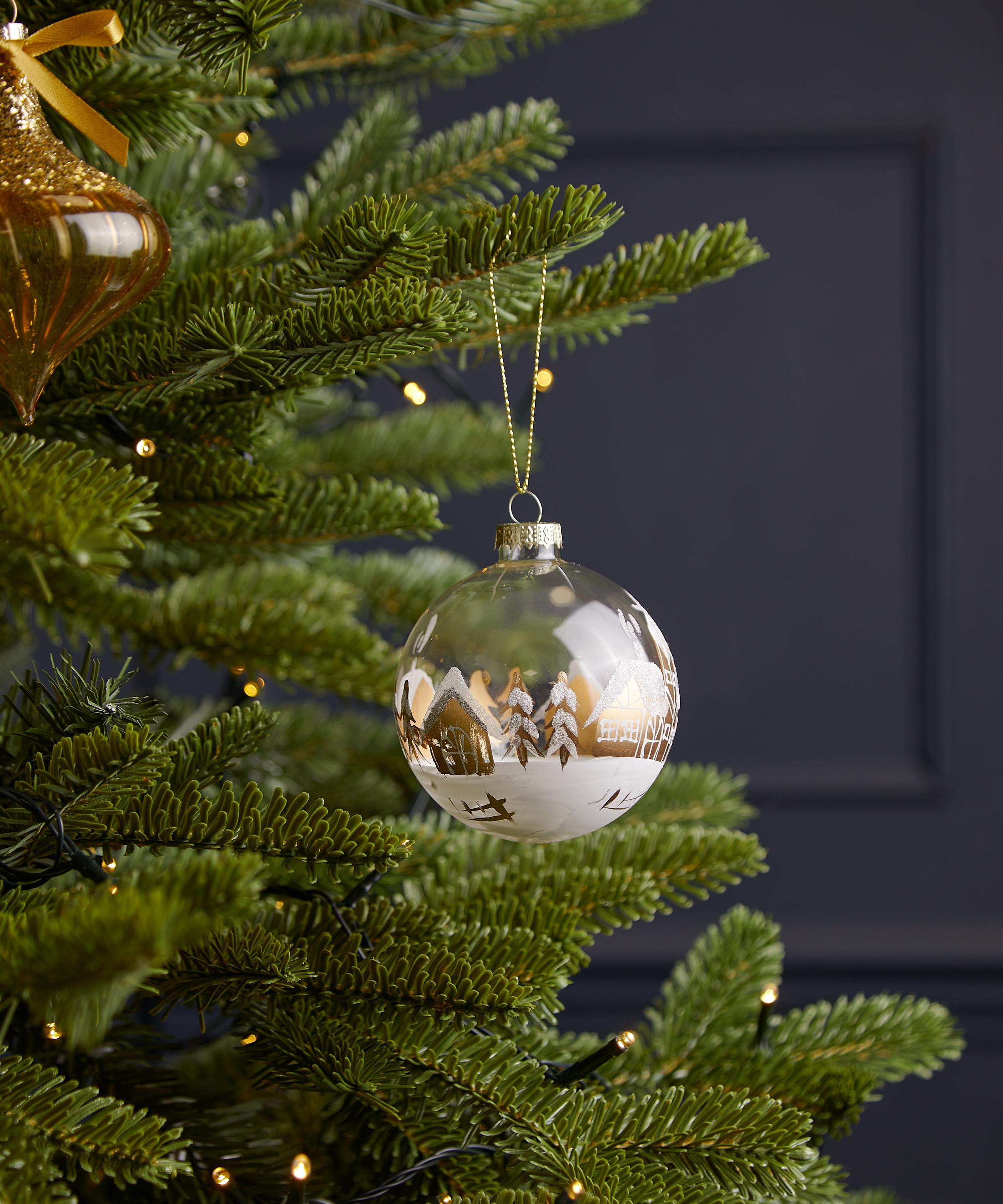 Christmas - Festive House Glass Bauble image number 1