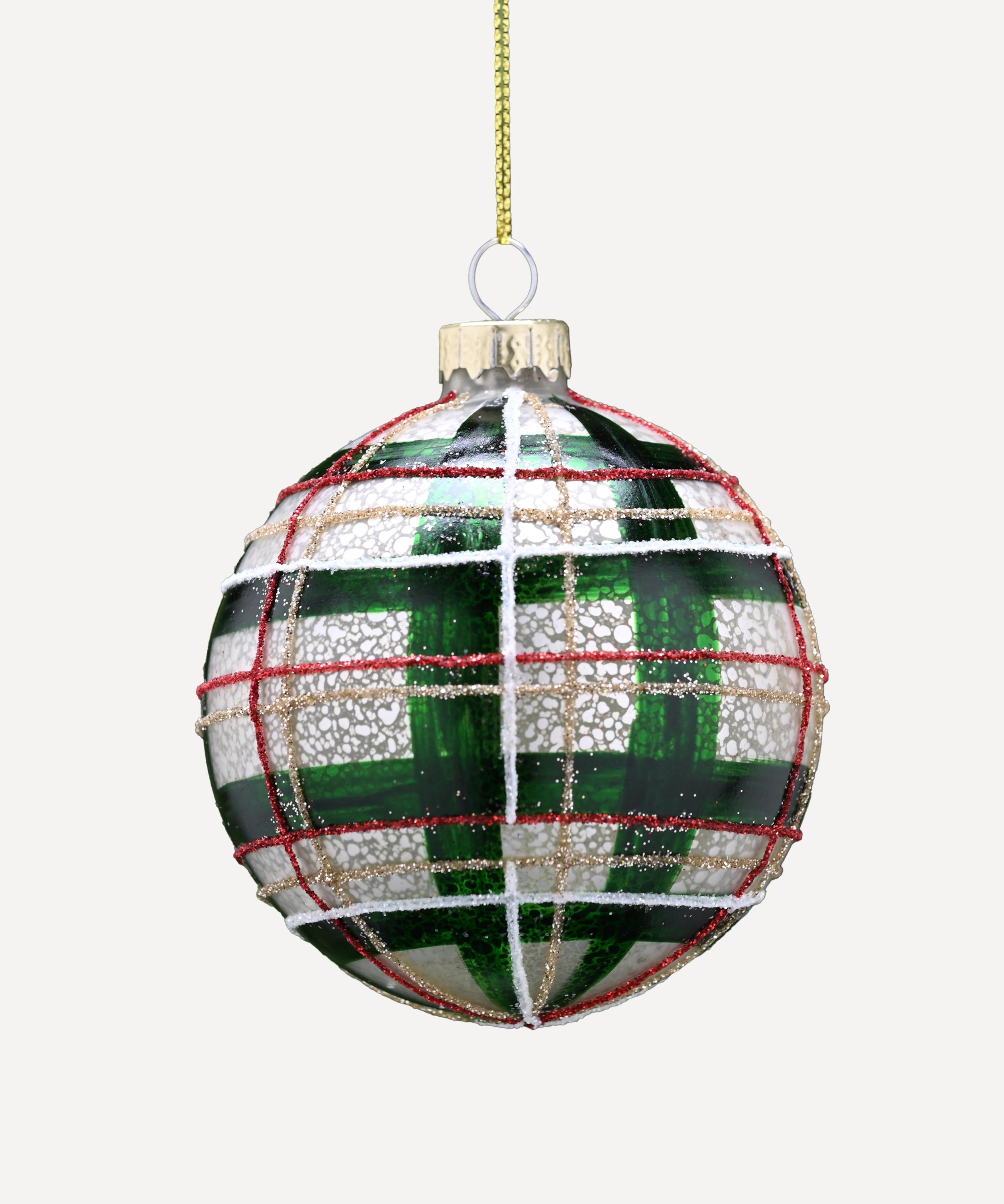 Christmas - Tartan Glass Bauble image number 0