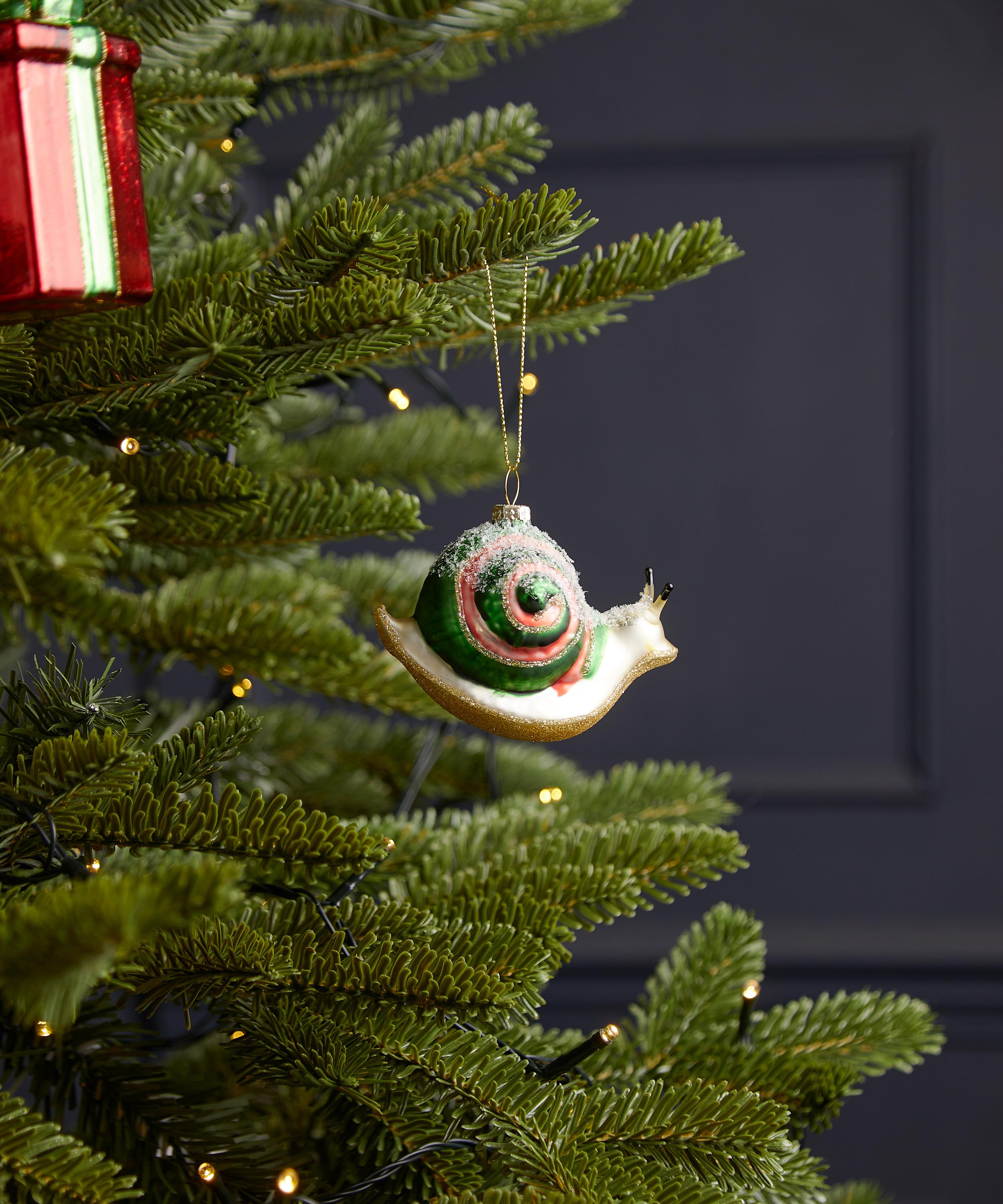 Christmas - Snail Glass Ornament image number 1