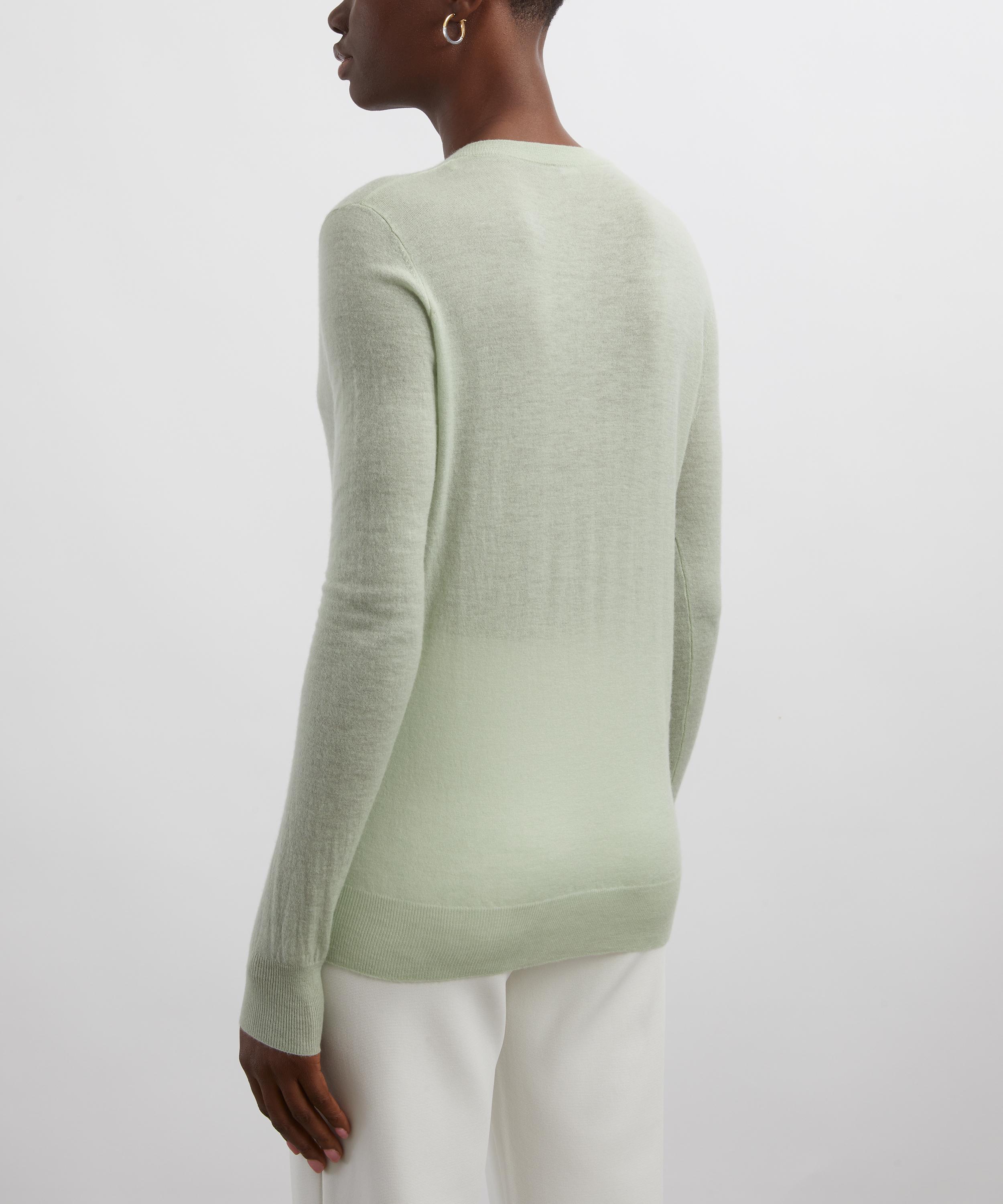 Joseph - Matcha Cashair V-Neck Jumper image number 3