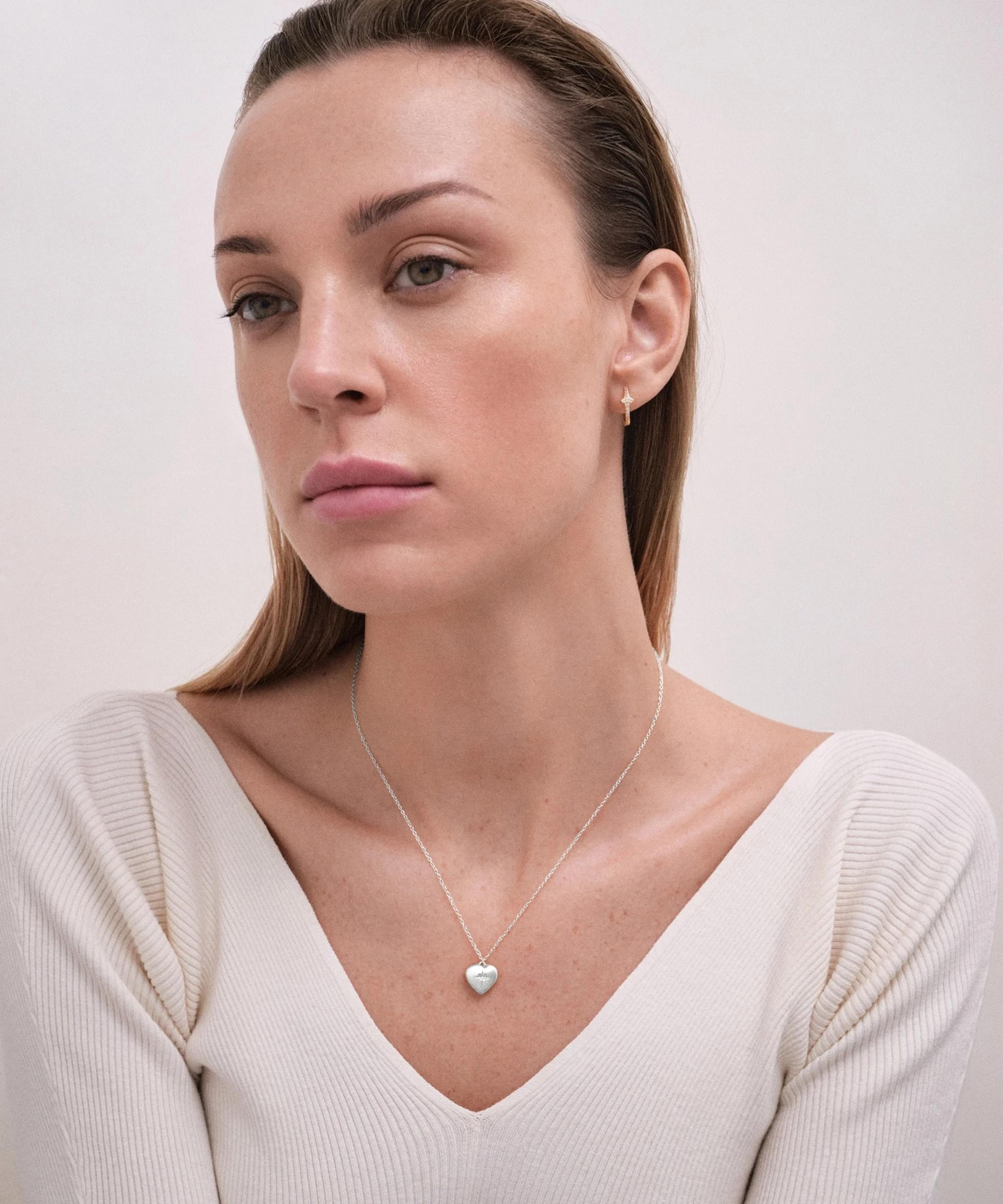 Astley Clarke - Sterling Silver Mini Heart Locket Necklace image number 1