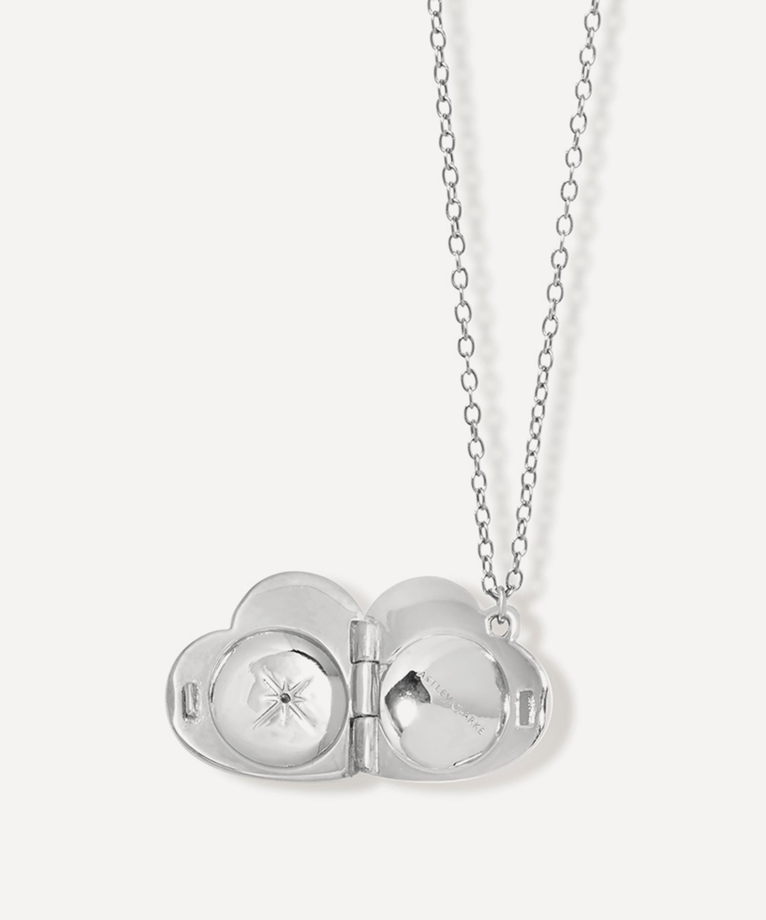 Astley Clarke - Sterling Silver Mini Heart Locket Necklace image number 2